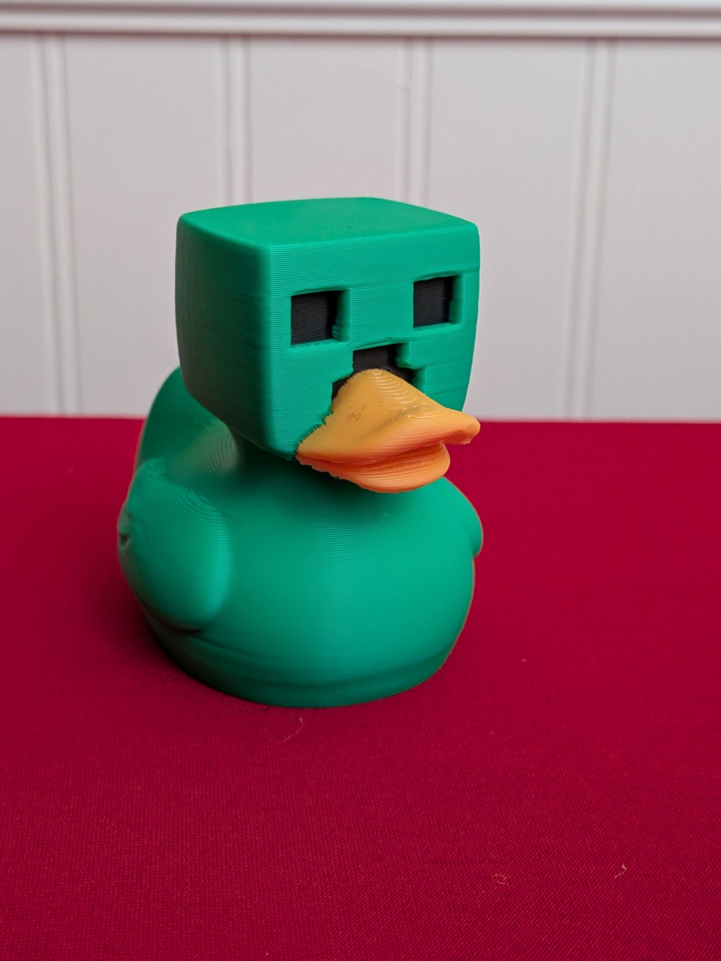๐ฃ Minecraft Creeper Inspired Duck | 3D Printed Collectible | Gamer Rubber Duck Figurine ๐ฆ