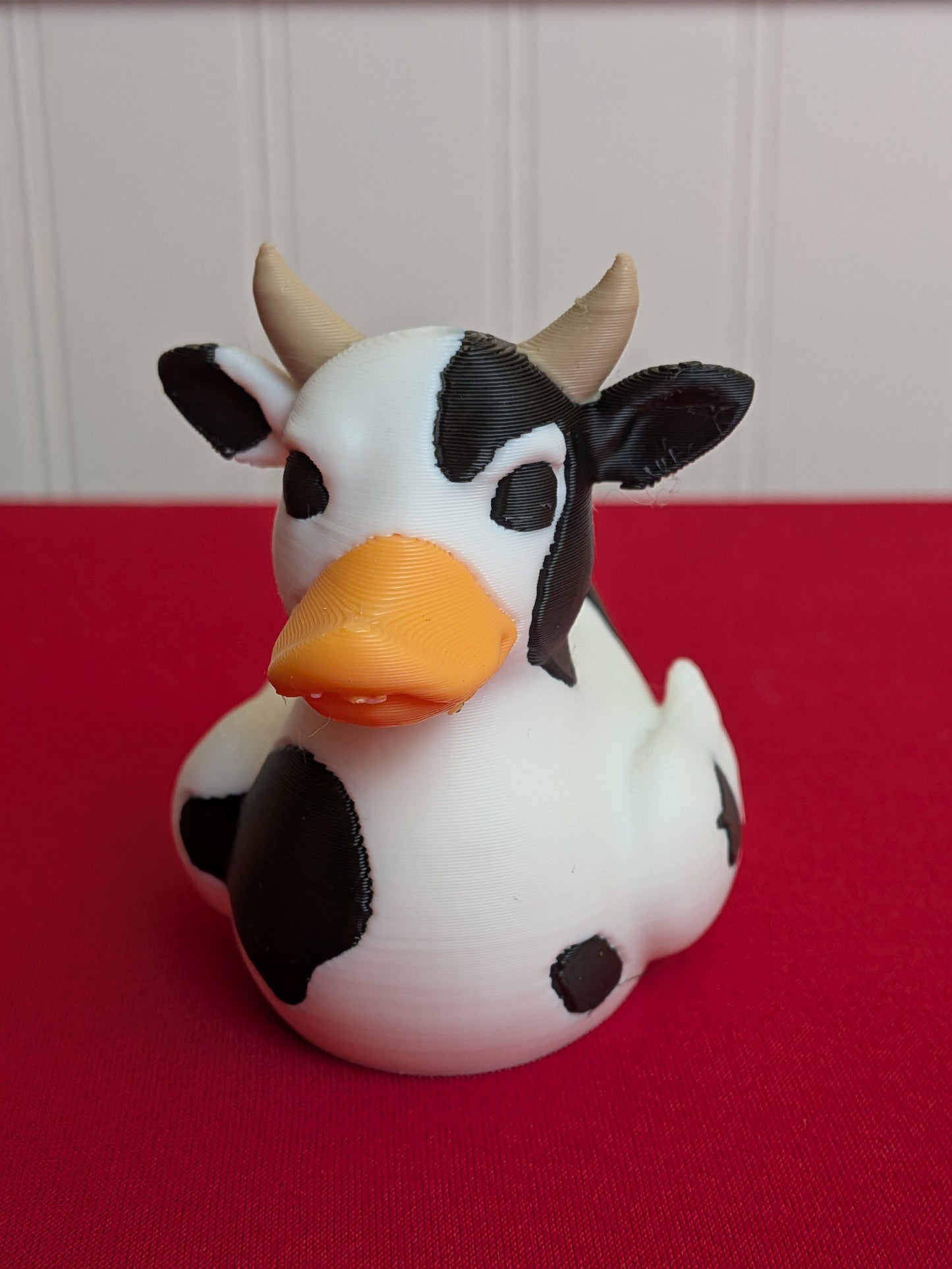 π Holstein Cow Duck β 3D Printed Collectible | Farm Animal Rubber Duck Figurine π¦