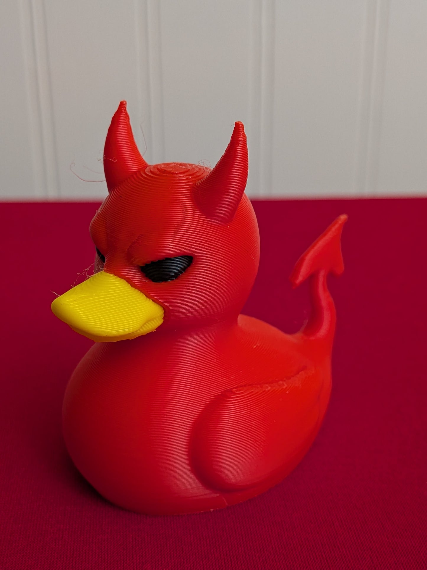 😈 Devil Duck – 3D Printed Fiery Red Demon Duck Collectible 🦆