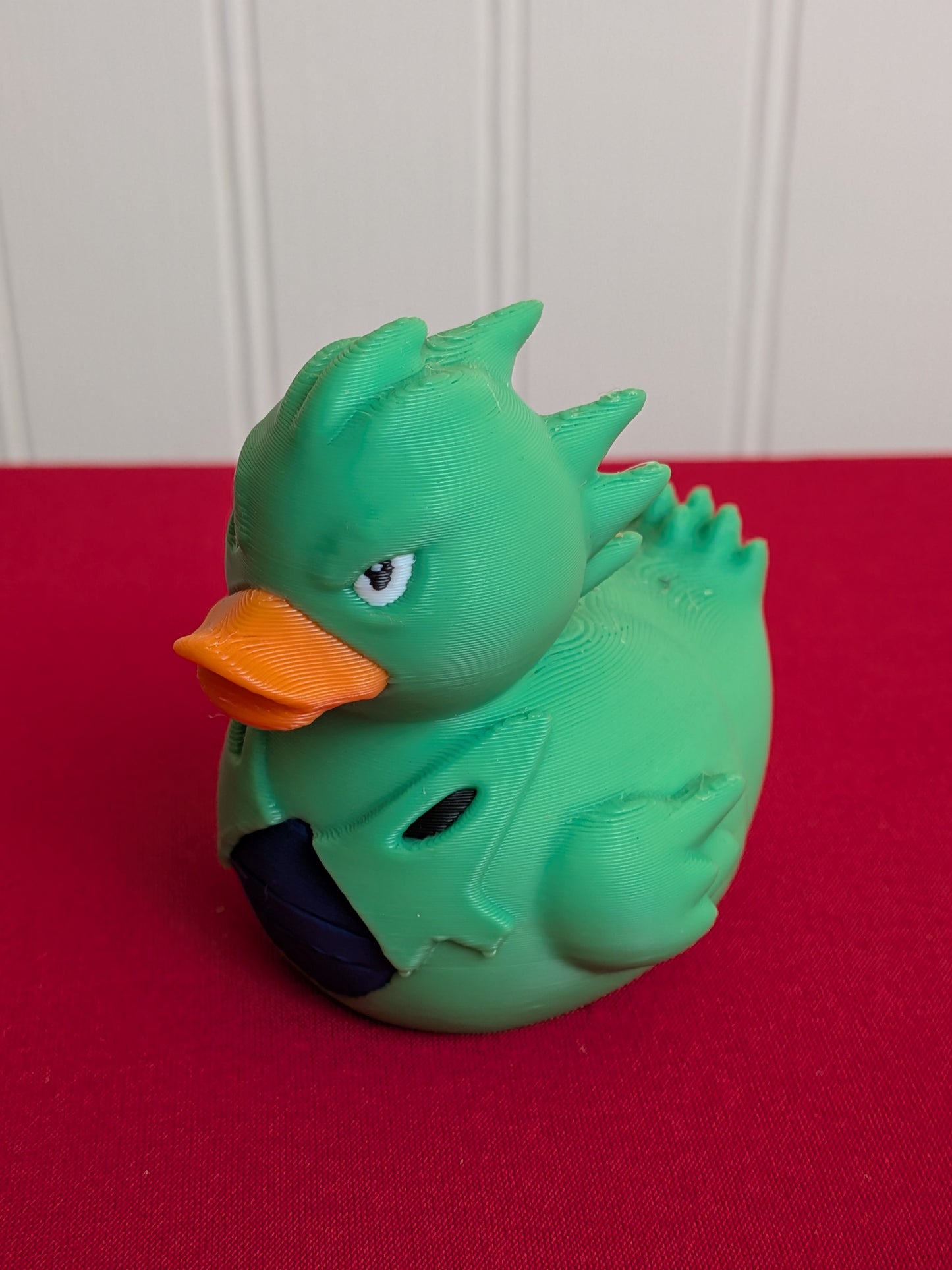 Tyrant Monster Duck – 3D Printed Duck Figurine | Dinosaur Kaiju Inspired | Green Armor Creature Collectible