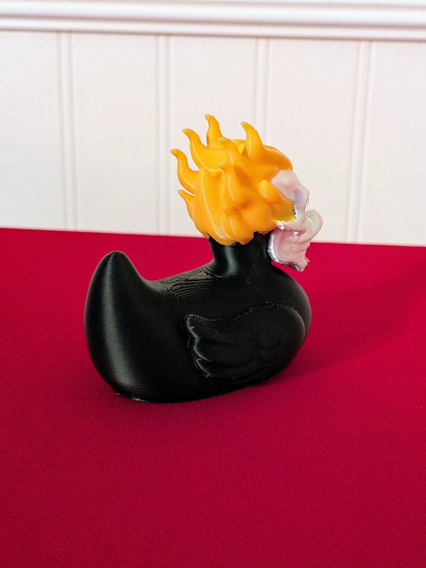 🔥 Ghost Rider Inspired Duck – 3D Printed Flaming Skull Duck Collectible 🦆