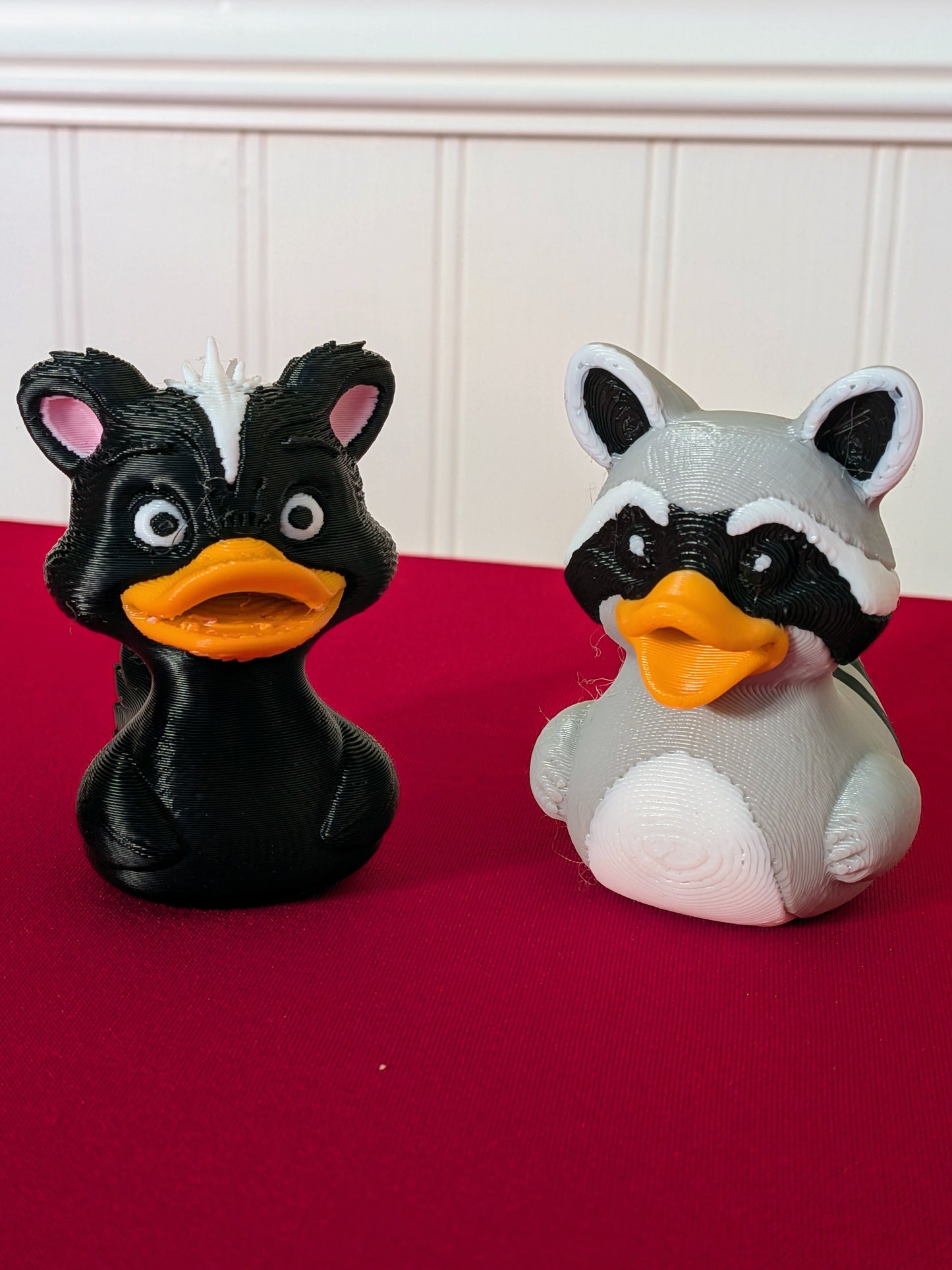 Skunk & Raccoon Duck Combo 3D Printed Ducking Gift