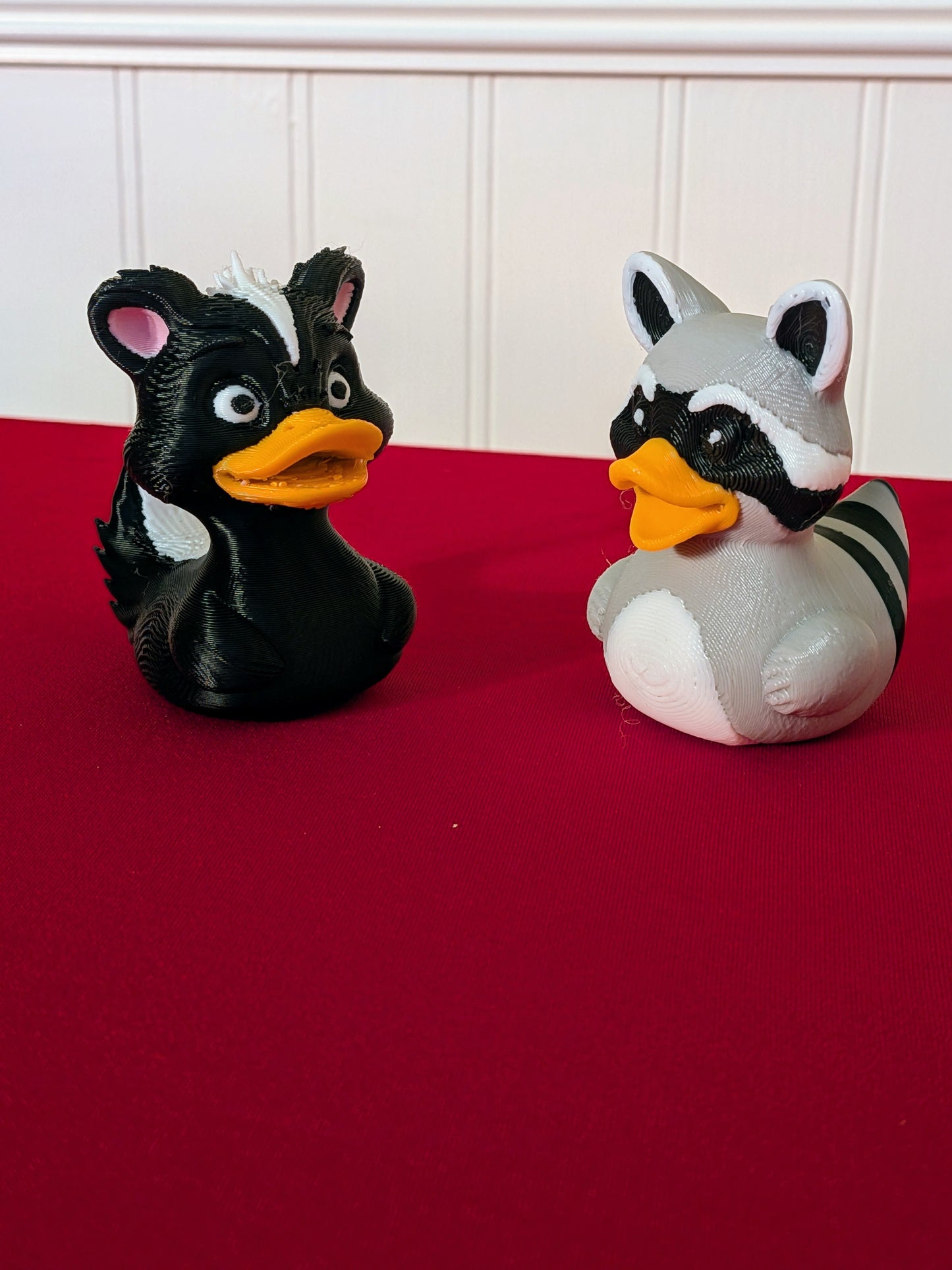 Skunk & Raccoon Duck Combo 3D Printed Ducking Gift