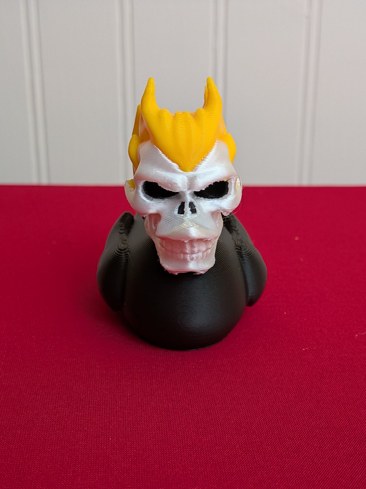 🔥 Ghost Rider Inspired Duck – 3D Printed Flaming Skull Duck Collectible 🦆