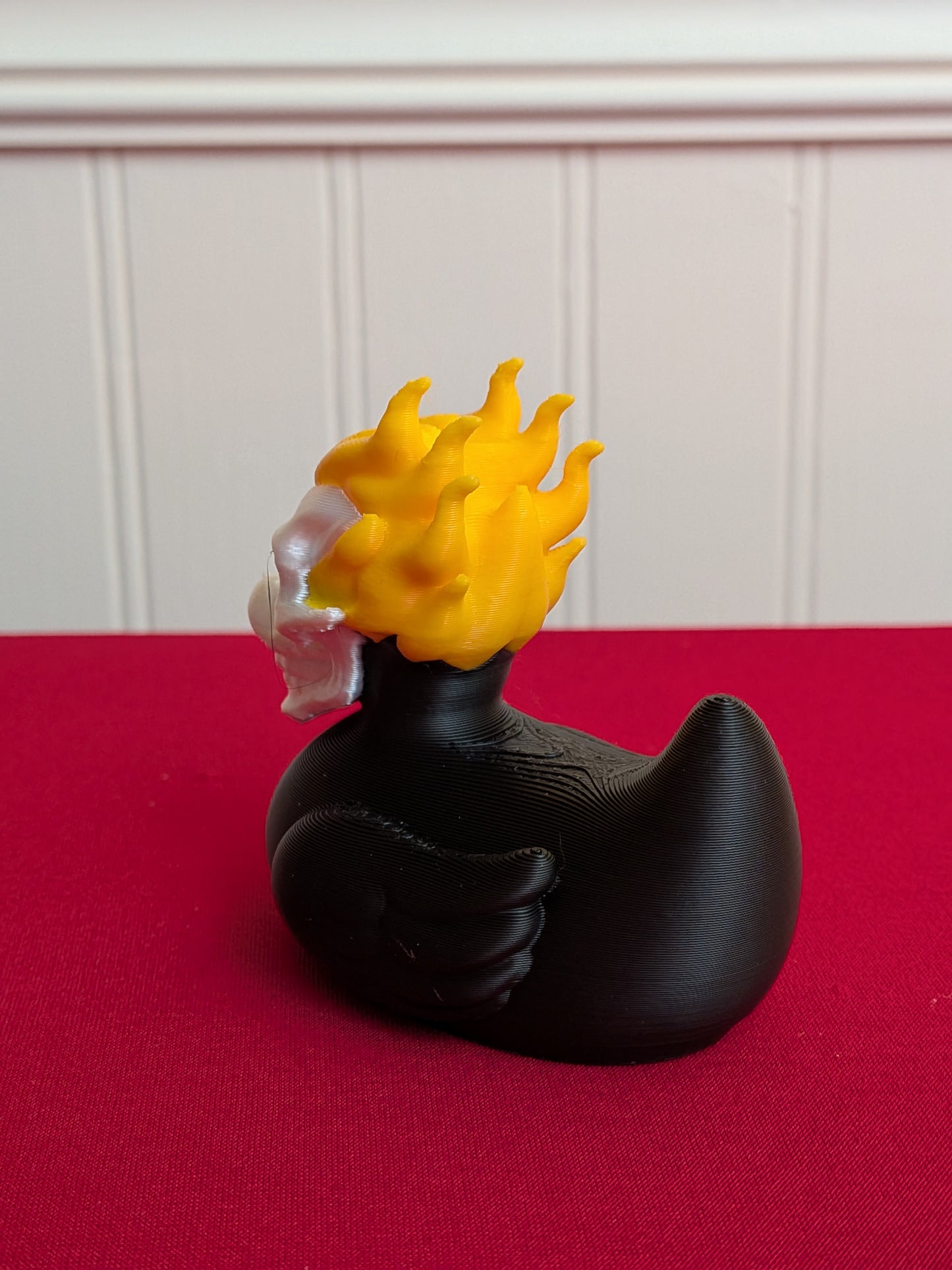 🔥 Ghost Rider Inspired Duck – 3D Printed Flaming Skull Duck Collectible 🦆