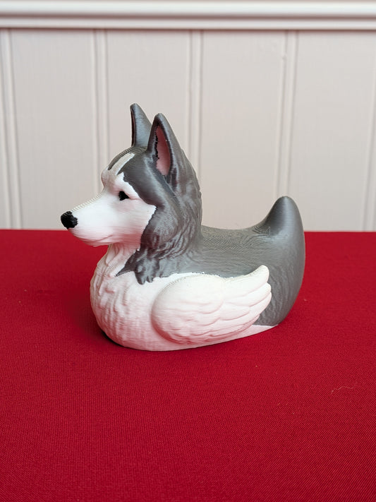 🐾 Siberian Husky Duck – 3D Printed Dog Breed Duck Collectible 🦆