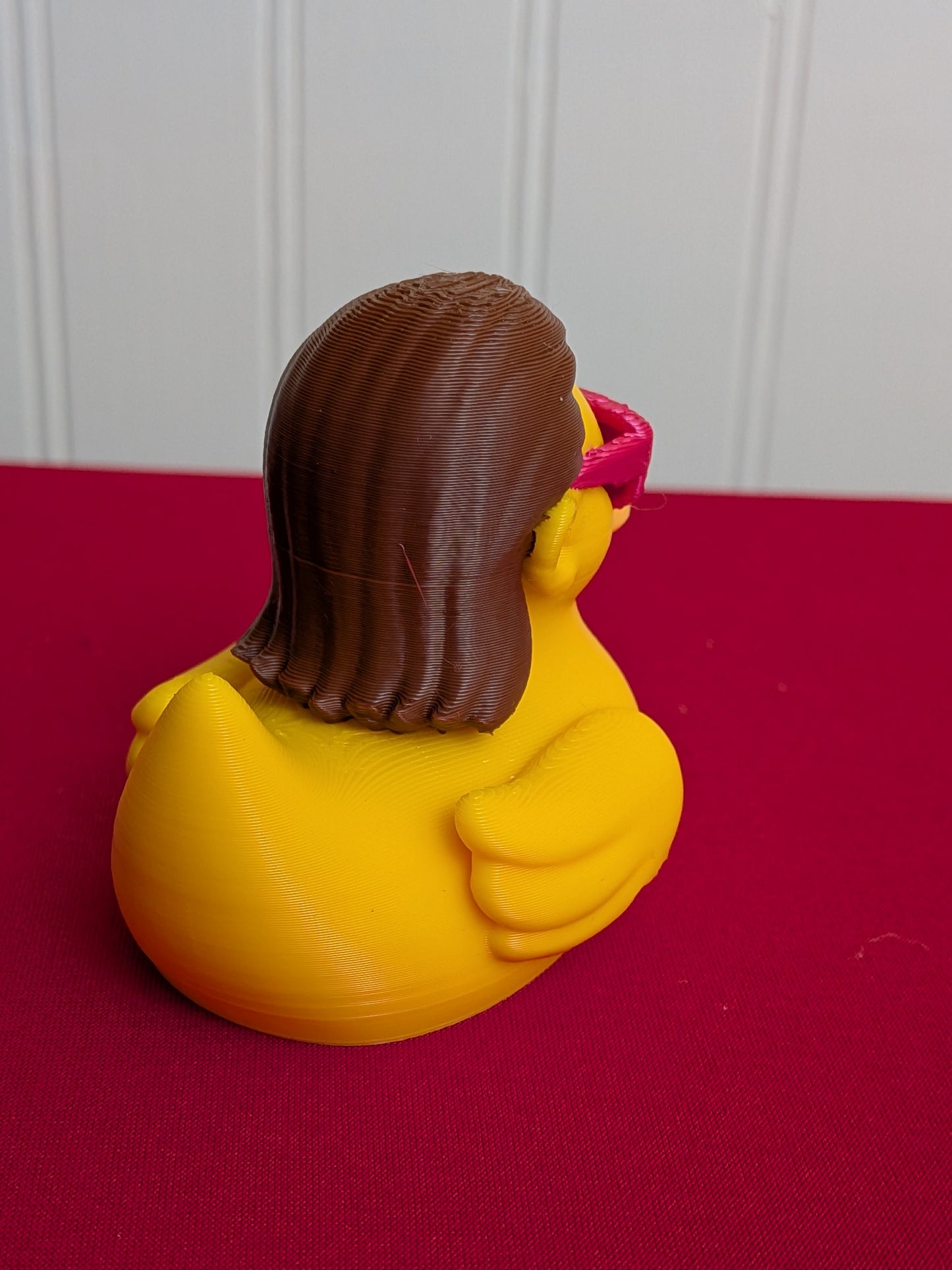 😎 Mullet Duck – 3D Printed Collectible | Funny Retro Rubber Duck Figurine with Sunglasses & 80s Vibes
