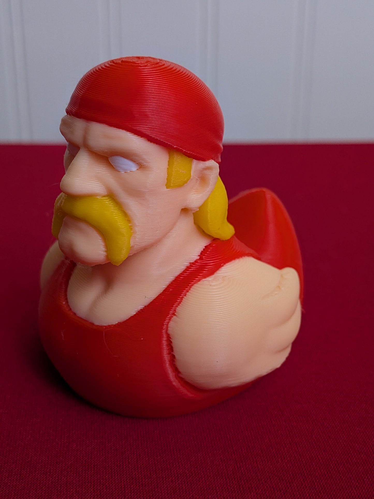 💪 Hulk Hogan Inspired Duck – 3D Printed Collectible | Wrestling Legend Rubber Duck Figurine 🦆