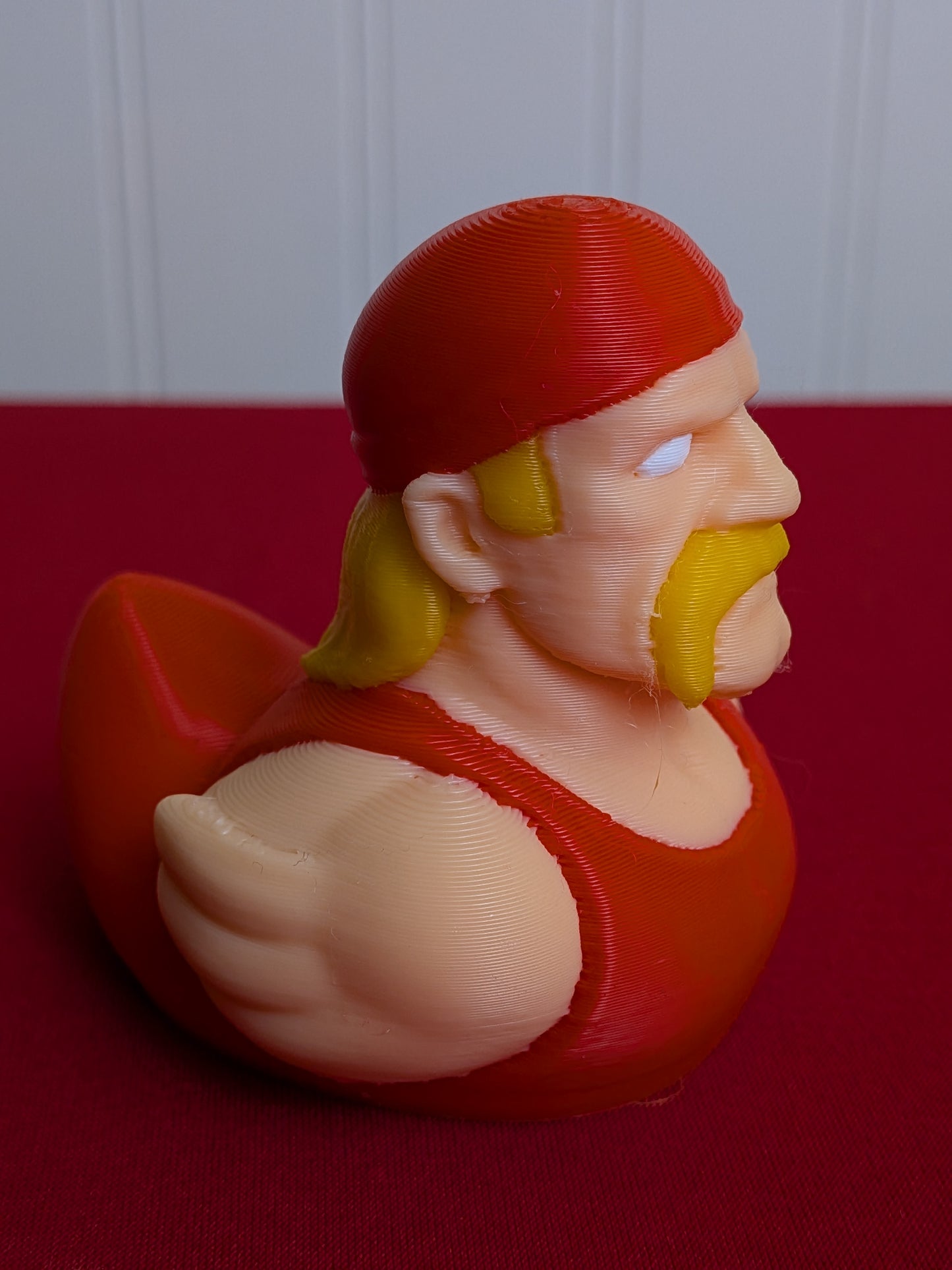 💪 Hulk Hogan Inspired Duck – 3D Printed Collectible | Wrestling Legend Rubber Duck Figurine 🦆
