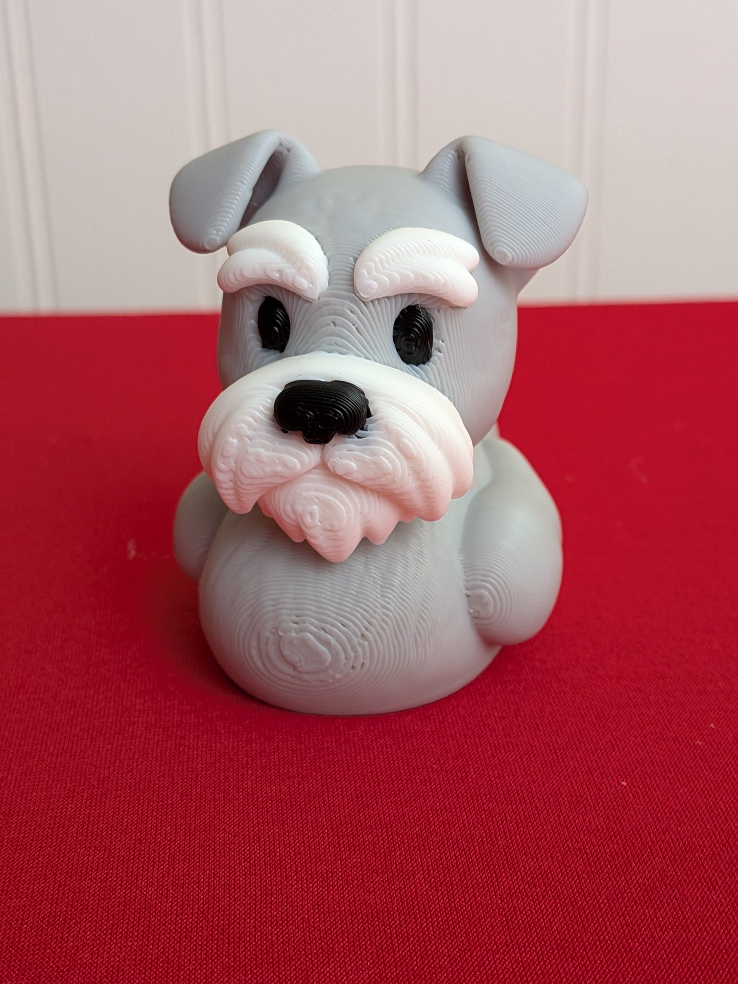 Schnauzer Dog Inspired Duck – 3D Printed Dog Duck Figurine, Cute Collectible Gift for Schnauzer Owners & Dog Lovers