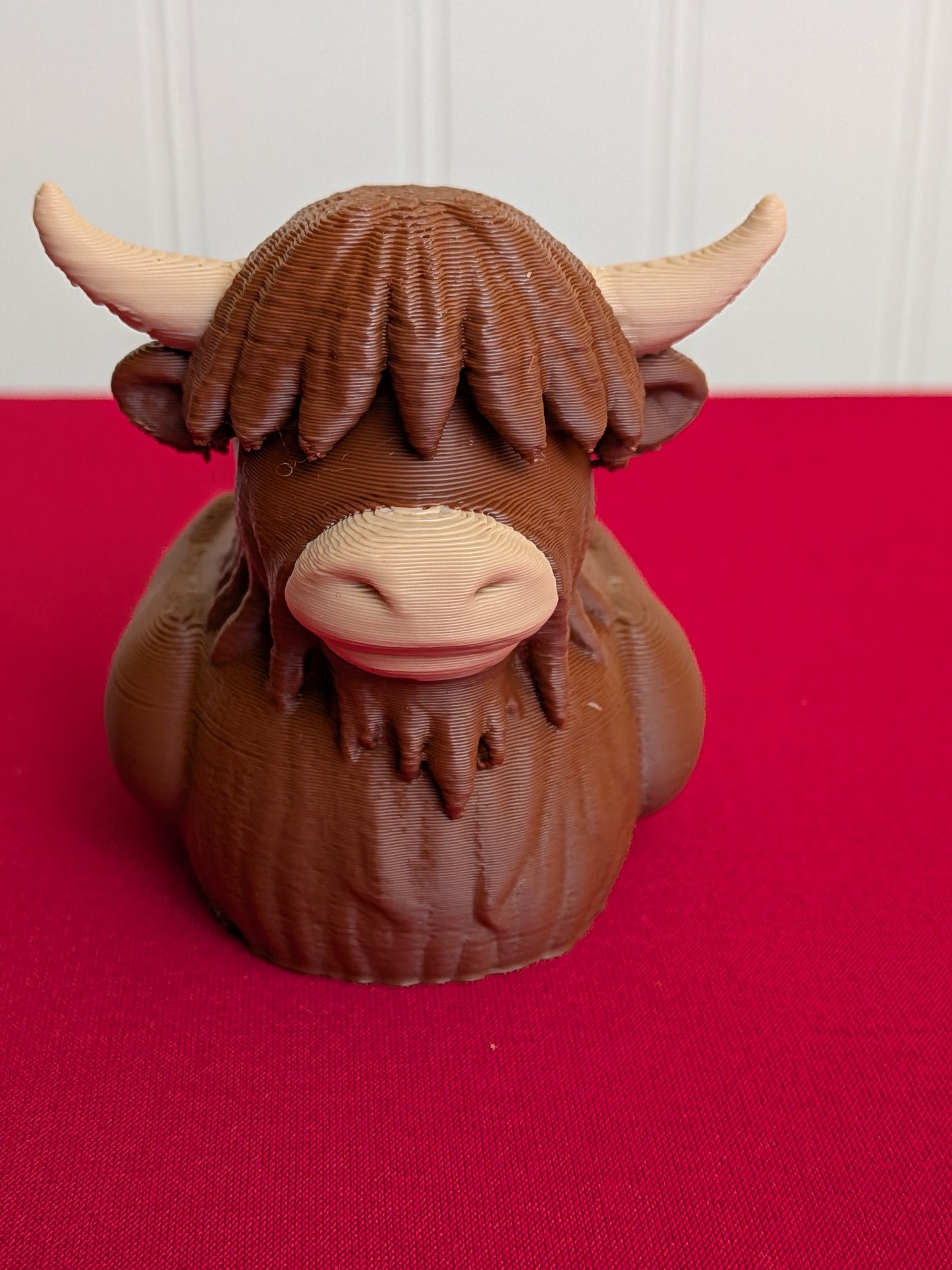 🐮 Highland Cow Duck – 3D Printed Farm Animal Duck Collectible 🦆