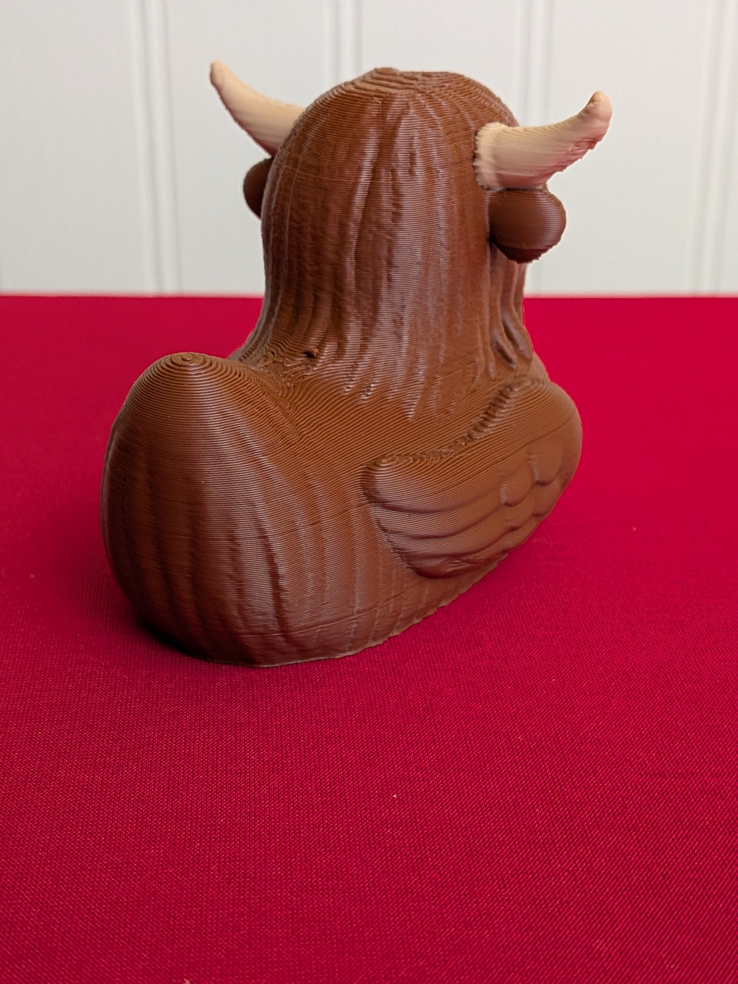 🐮 Highland Cow Duck – 3D Printed Farm Animal Duck Collectible 🦆