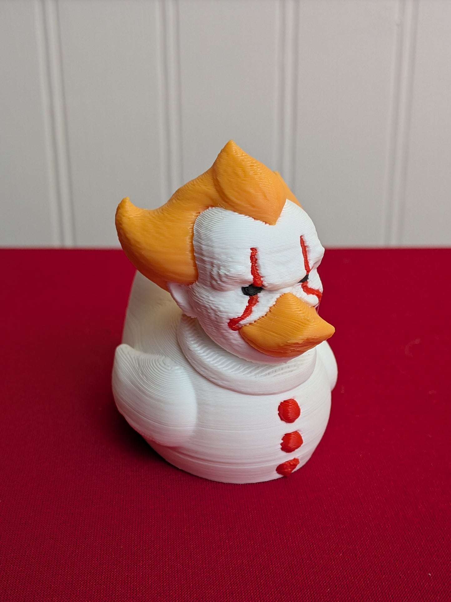 🎈 Pennywise Inspired Duck | 3D Printed Horror Collectible | Creepy Clown Rubber Duck Figurine 🦆