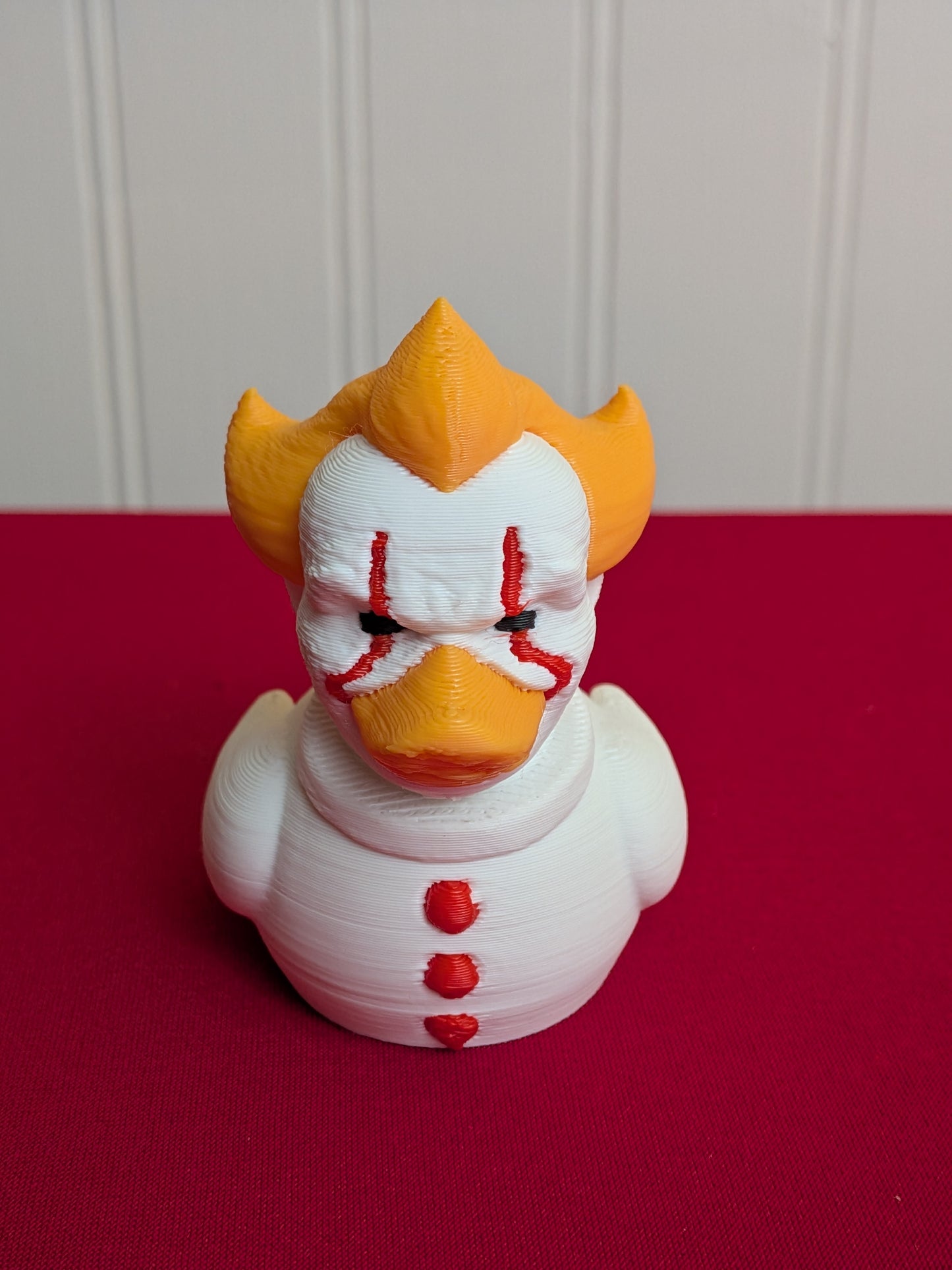 🎈 Pennywise Inspired Duck | 3D Printed Horror Collectible | Creepy Clown Rubber Duck Figurine 🦆