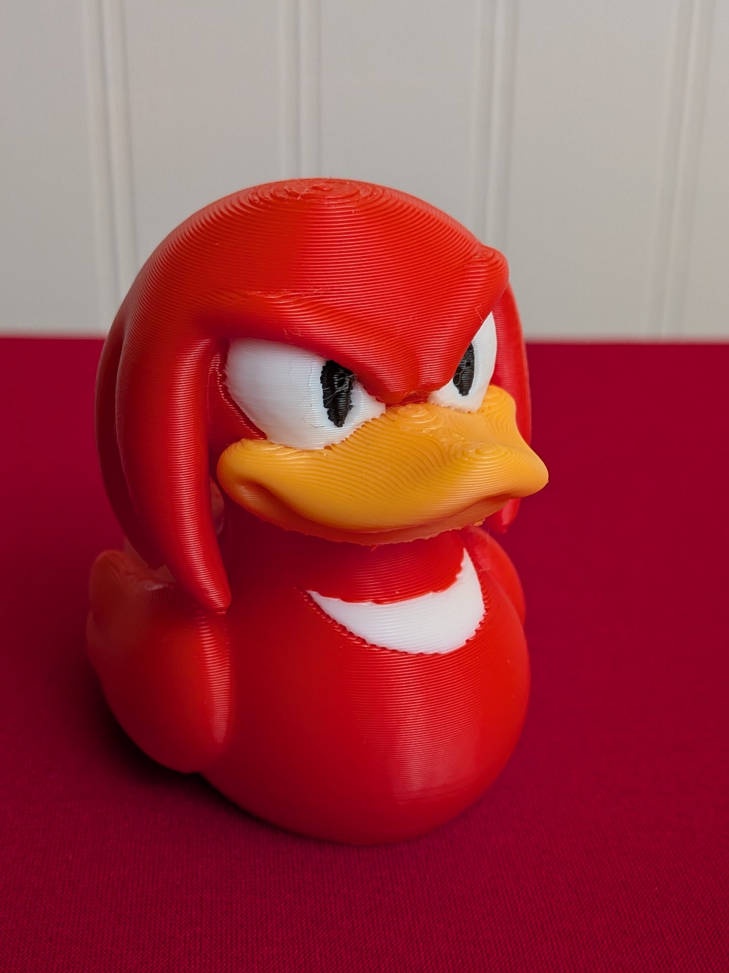 🥊 Knuckles Duck – 3D Printed Sonic the Hedgehog Character Duck Collectible 🦆