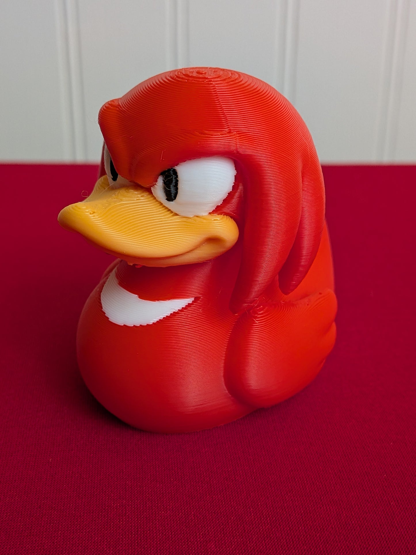 🥊 Knuckles Duck – 3D Printed Sonic the Hedgehog Character Duck Collectible 🦆