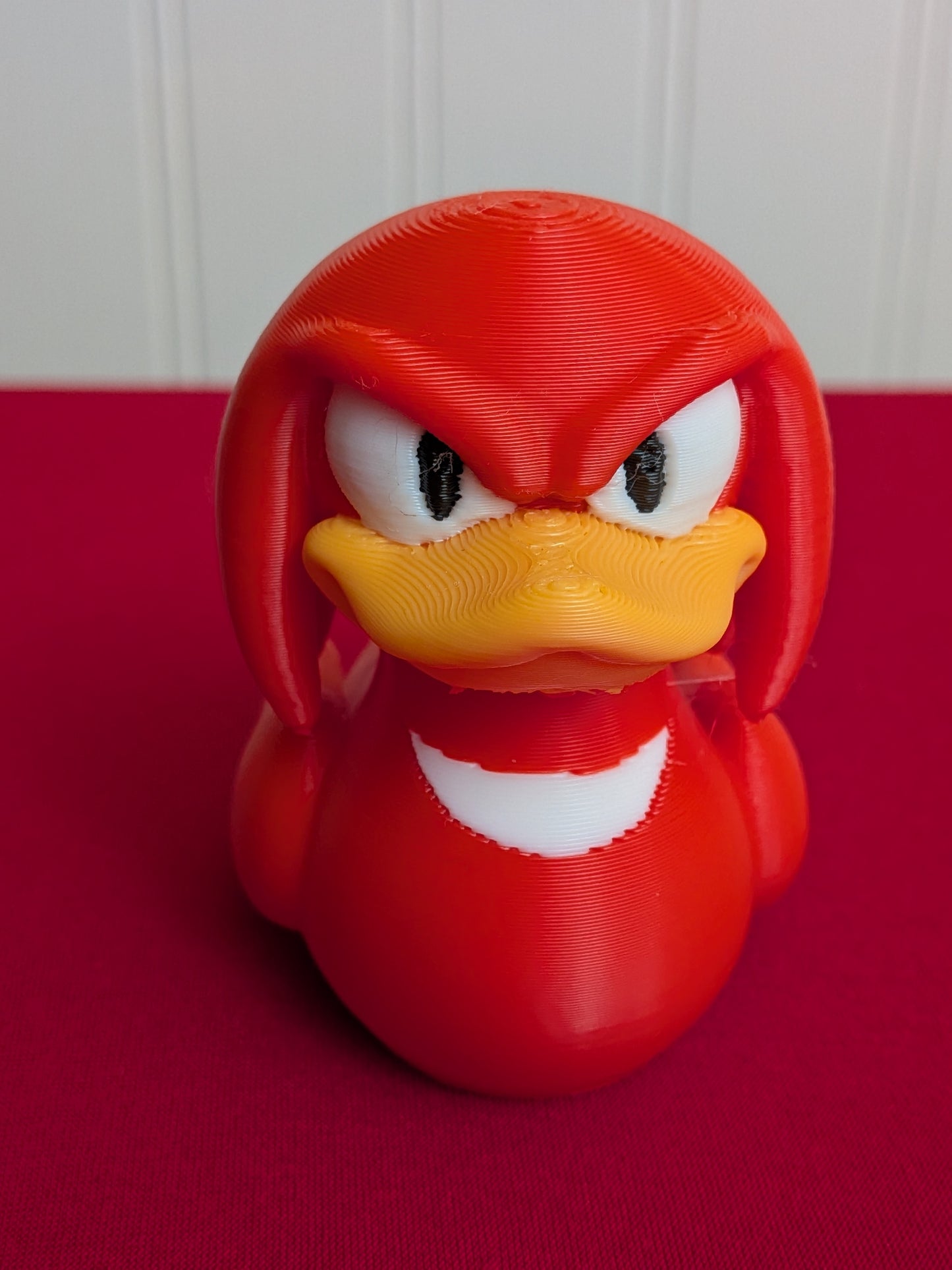 🥊 Knuckles Duck – 3D Printed Sonic the Hedgehog Character Duck Collectible 🦆