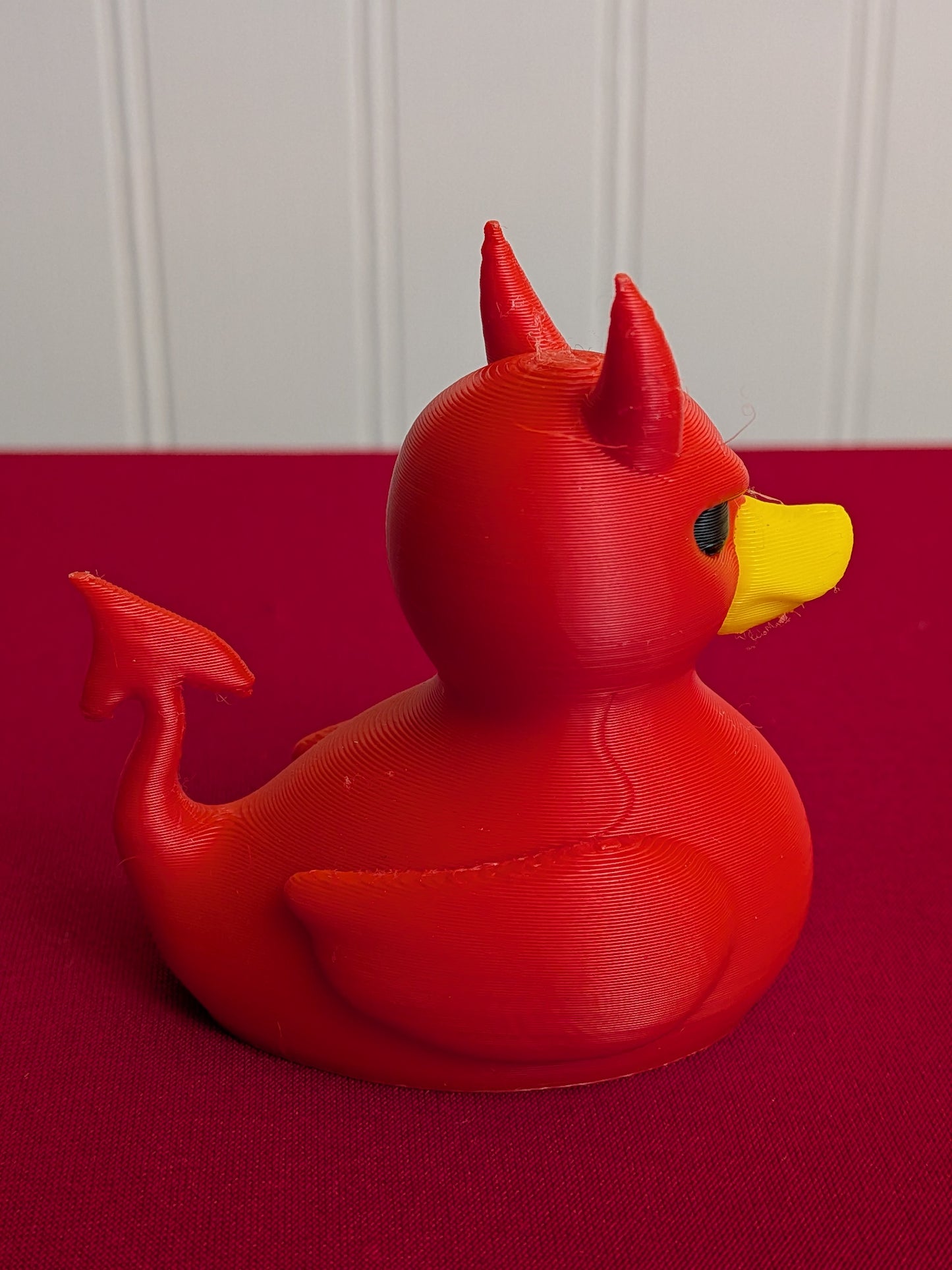😈 Devil Duck – 3D Printed Fiery Red Demon Duck Collectible 🦆