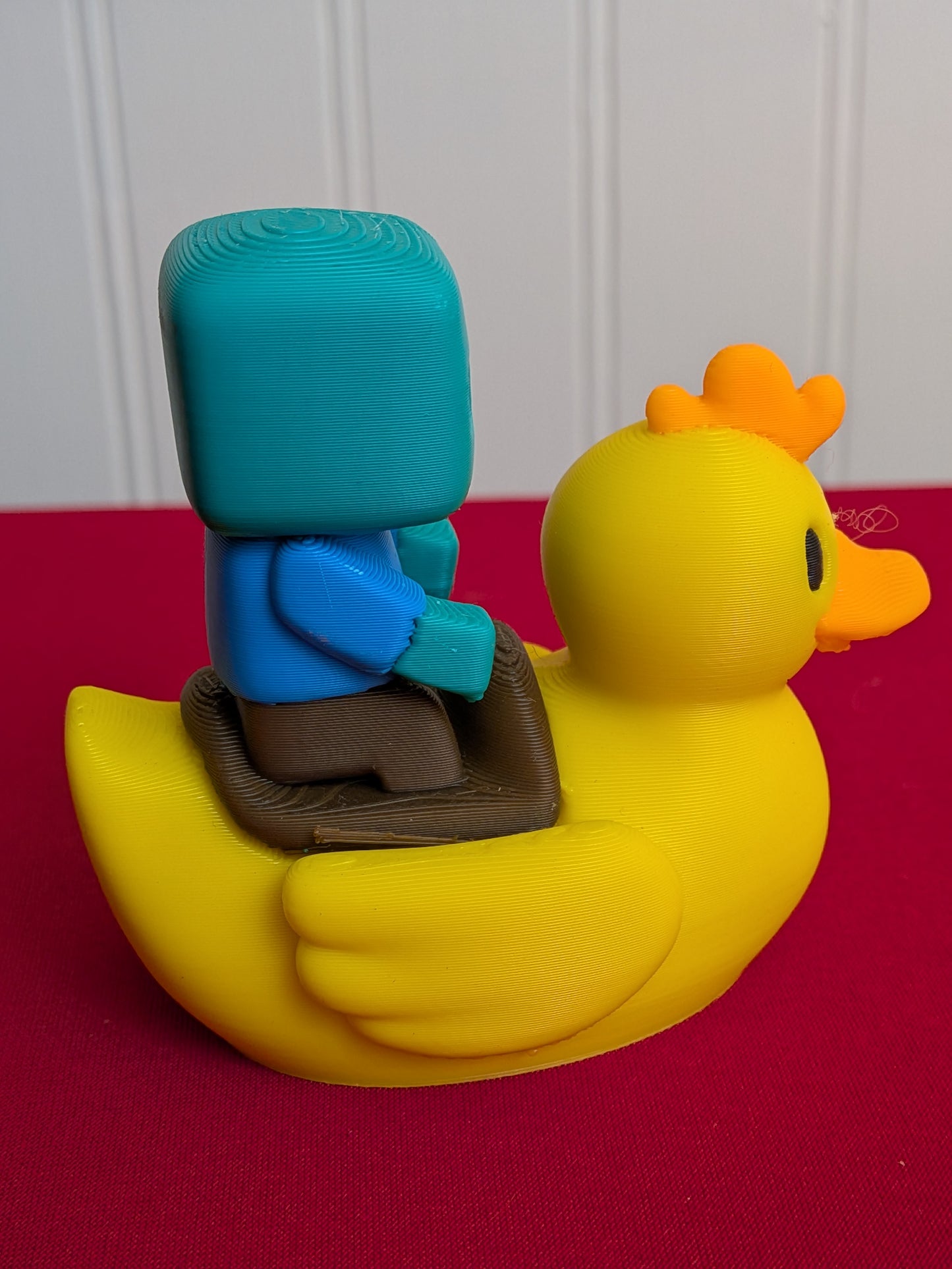 🐥 Chicken Jockey Inspired Duck – 3D Printed Funny Duck Collectible 🦆