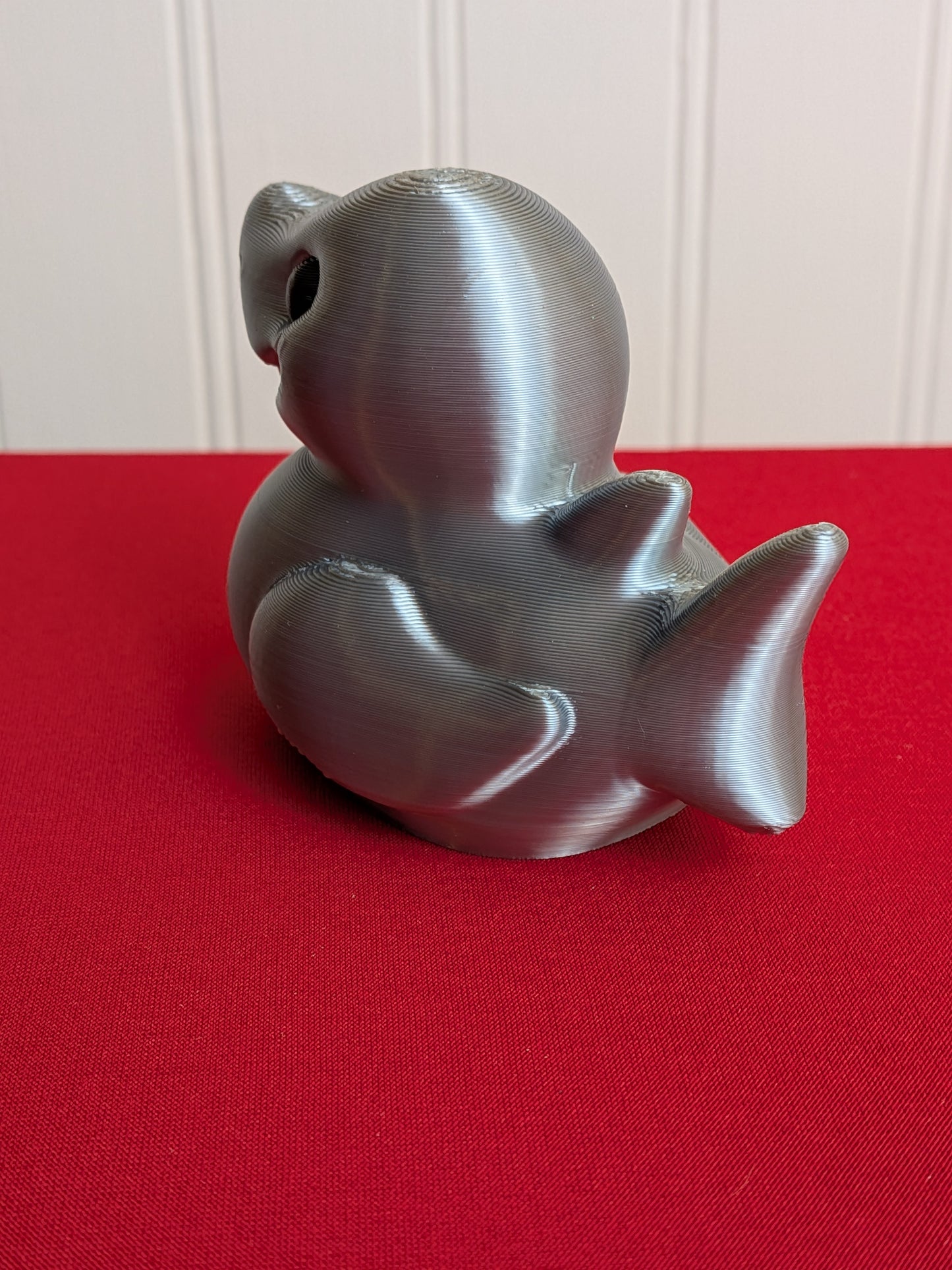 Shark Inspired Duck – 3D Printed Ocean Predator Duck Figurine, Funny Sea Animal Collectible, Gift for Shark Lovers