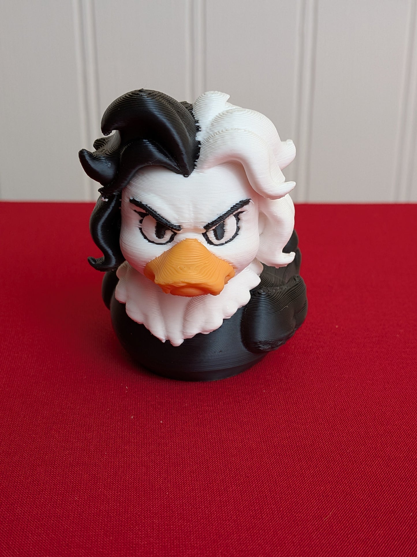🖤 Cruella Deville Duck – 3D Printed Fashion Villain Duck Collectible 🦆