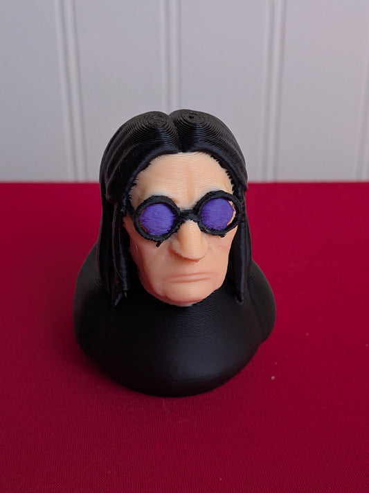 Ozzy Osbourne Inspired Duck – 3D Printed Rock Legend Duck Figurine, Gothic Collectible Gift for Music Lovers