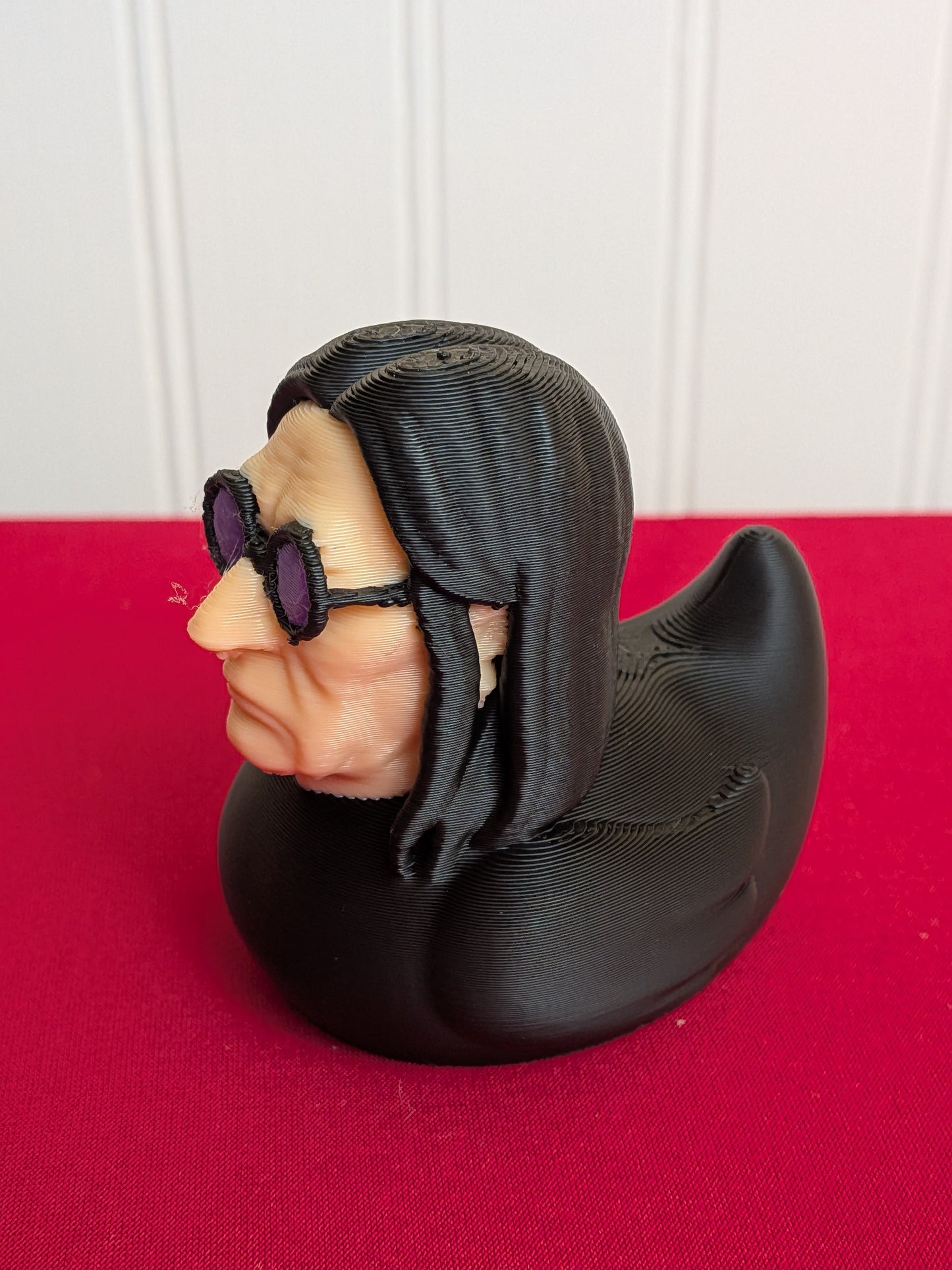 Ozzy Osbourne Inspired Duck – 3D Printed Rock Legend Duck Figurine, Gothic Collectible Gift for Music Lovers