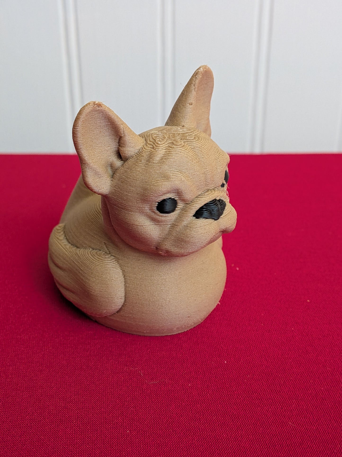 French Bulldog Inspired Duck – 3D Printed Frenchie Duck Figurine, Cute Dog Collectible Gift for French Bulldog Lovers