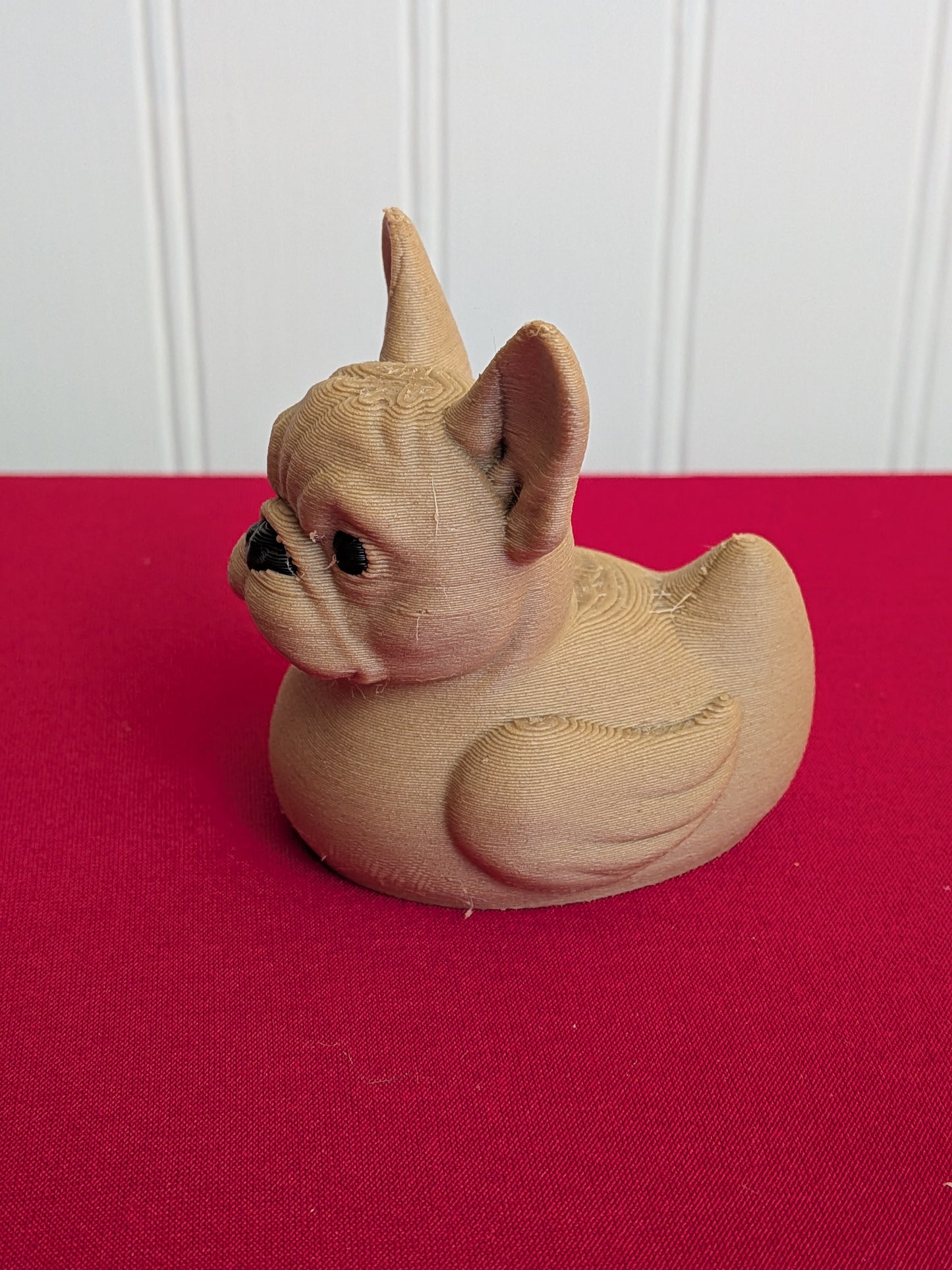 French Bulldog Inspired Duck – 3D Printed Frenchie Duck Figurine, Cute Dog Collectible Gift for French Bulldog Lovers