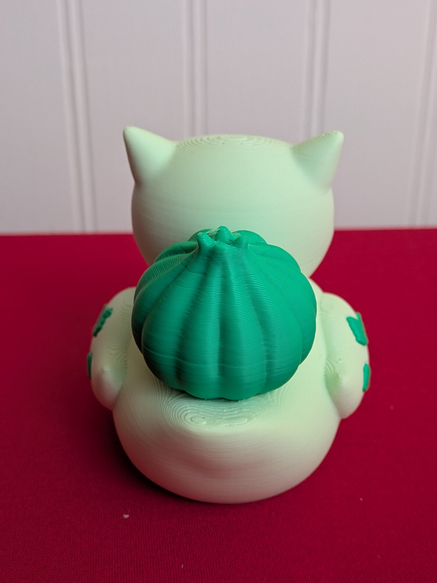 Bulbasaur Inspired Duck – 3D Printed Pokémon Duck Figurine, Grass Turtle Duck, Cute Collectible Gift for Pokémon Fans