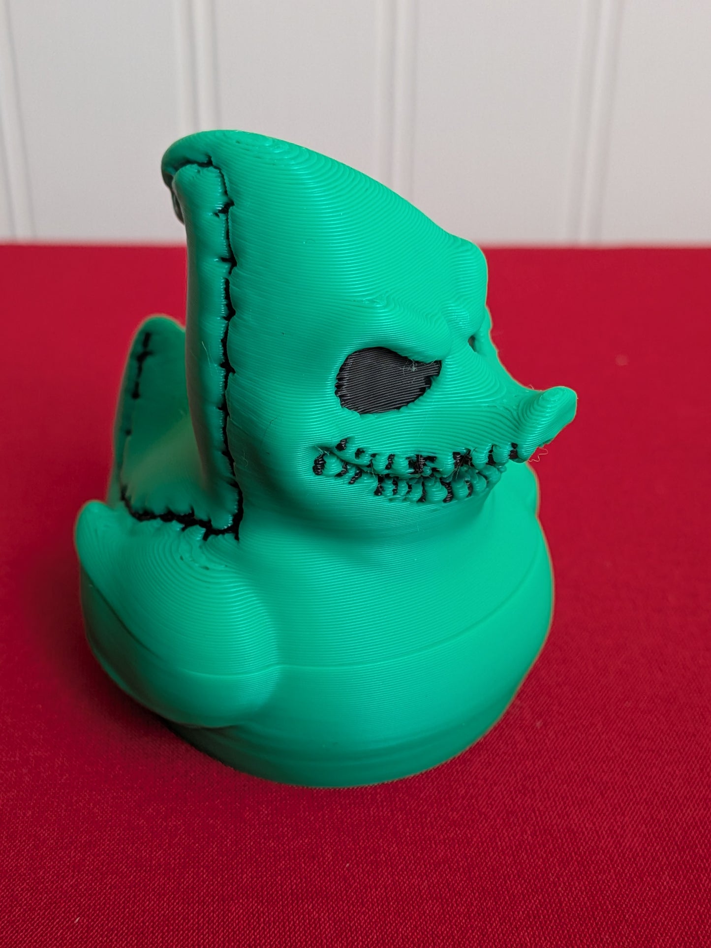 Oogie Boogie Inspired Duck – 3D Printed Halloween Duck Figurine, Spooky Collectible Gift for Nightmare Movie Fans