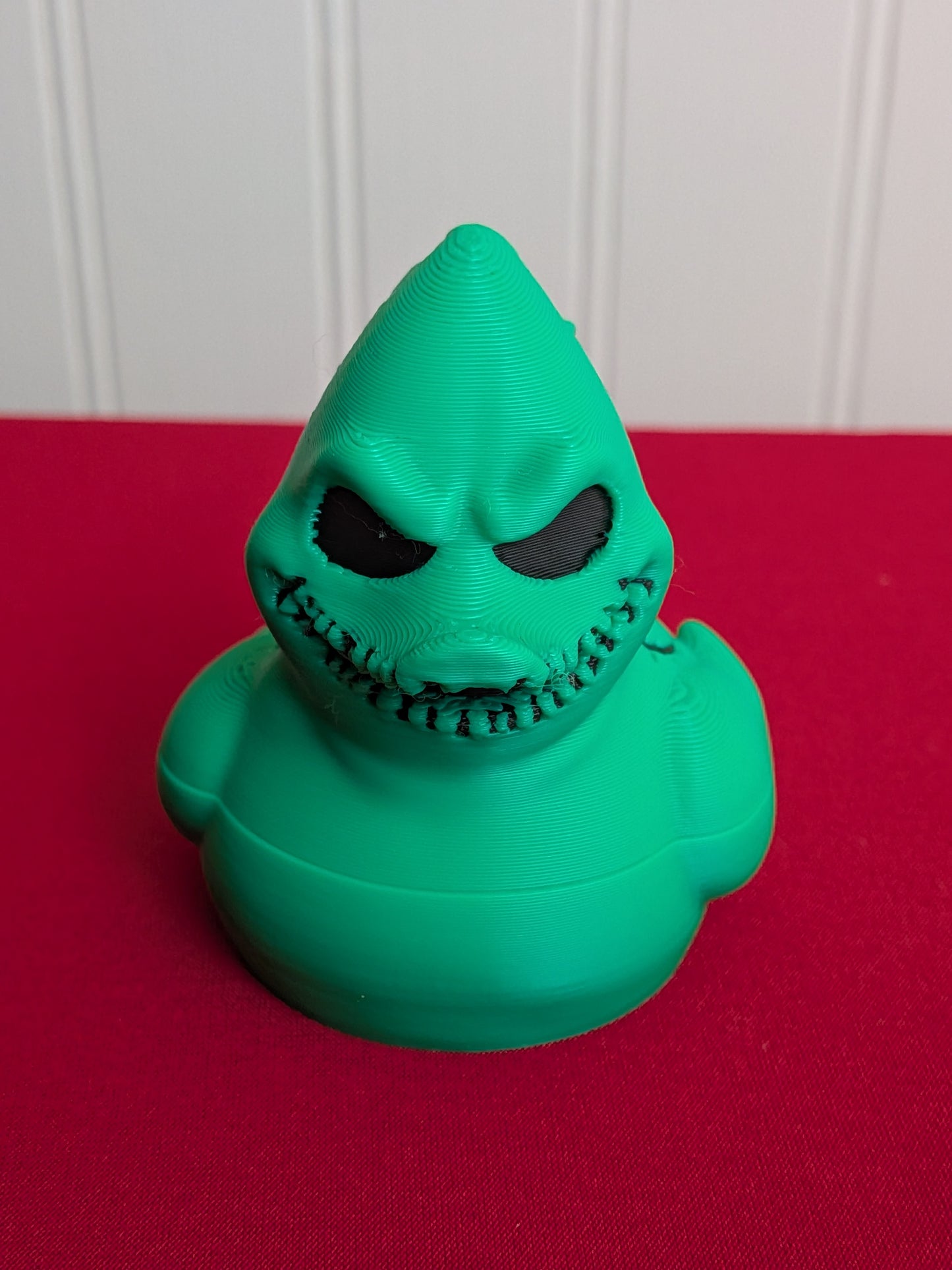 Oogie Boogie Inspired Duck – 3D Printed Halloween Duck Figurine, Spooky Collectible Gift for Nightmare Movie Fans