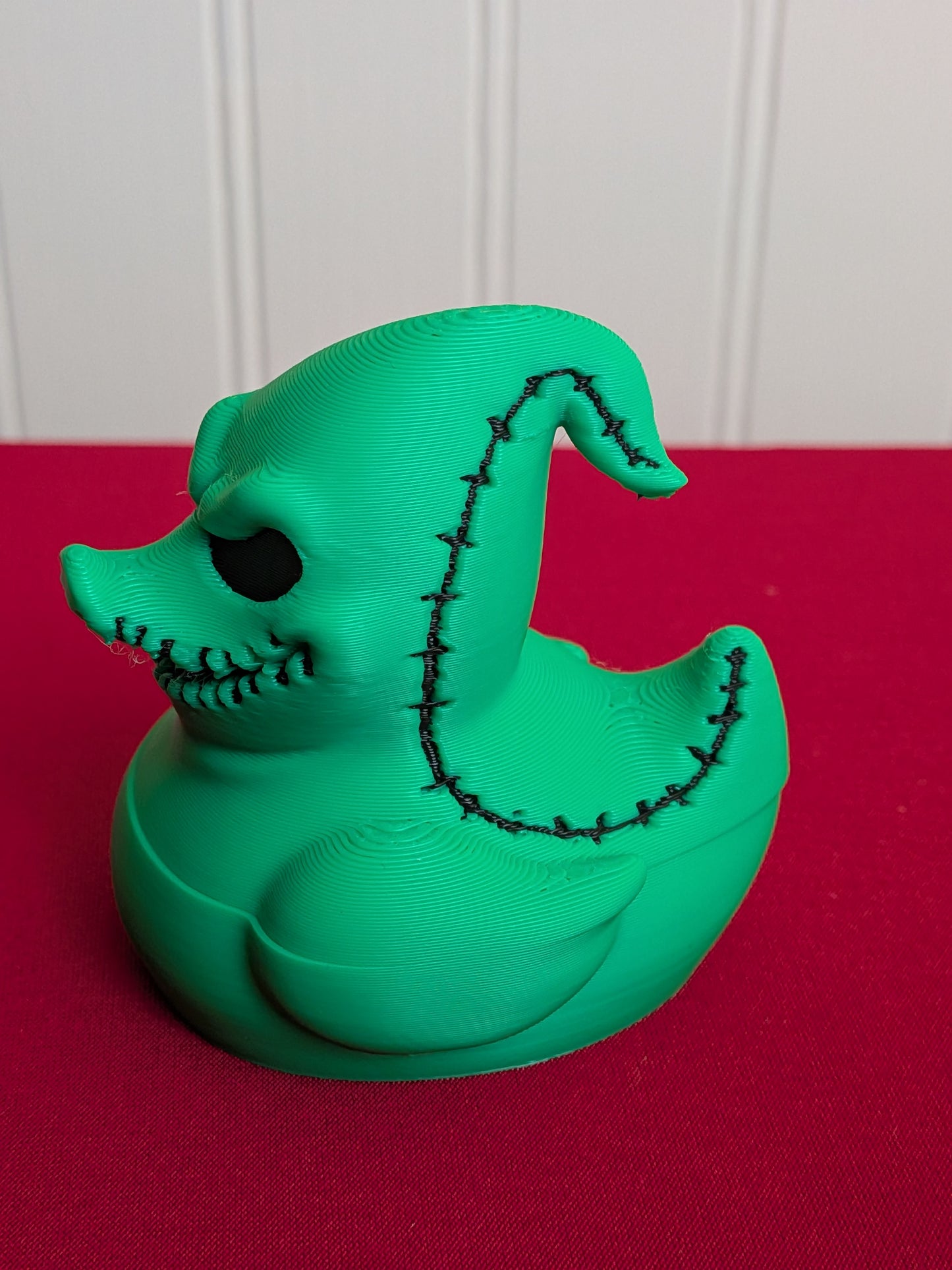 Oogie Boogie Inspired Duck – 3D Printed Halloween Duck Figurine, Spooky Collectible Gift for Nightmare Movie Fans