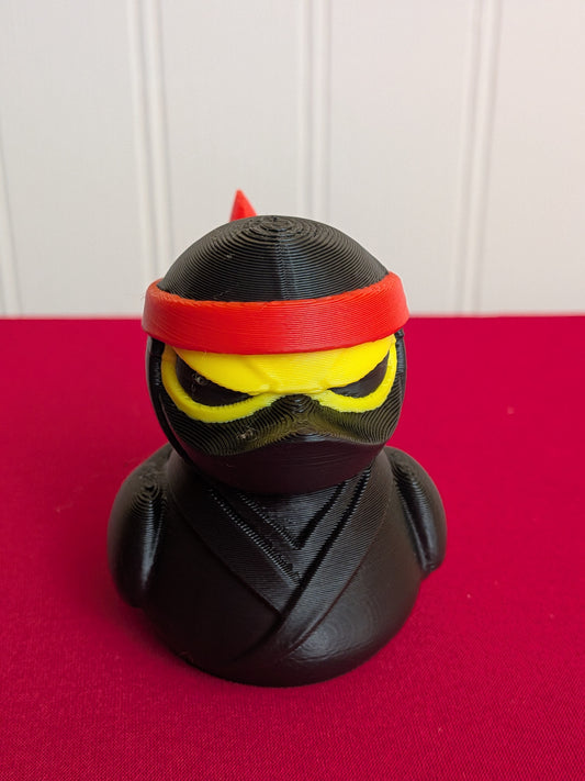 Ninja Inspired Duck – 3D Printed Stealth Duck Figurine, Funny Warrior Collectible, Cute Gift for Martial Arts Fans