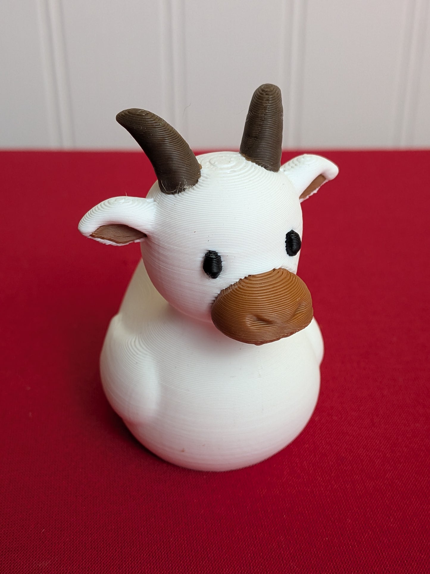🐐 Goat Duck – 3D Printed Collectible | Farm Animal Rubber Duck Figurine 🦆