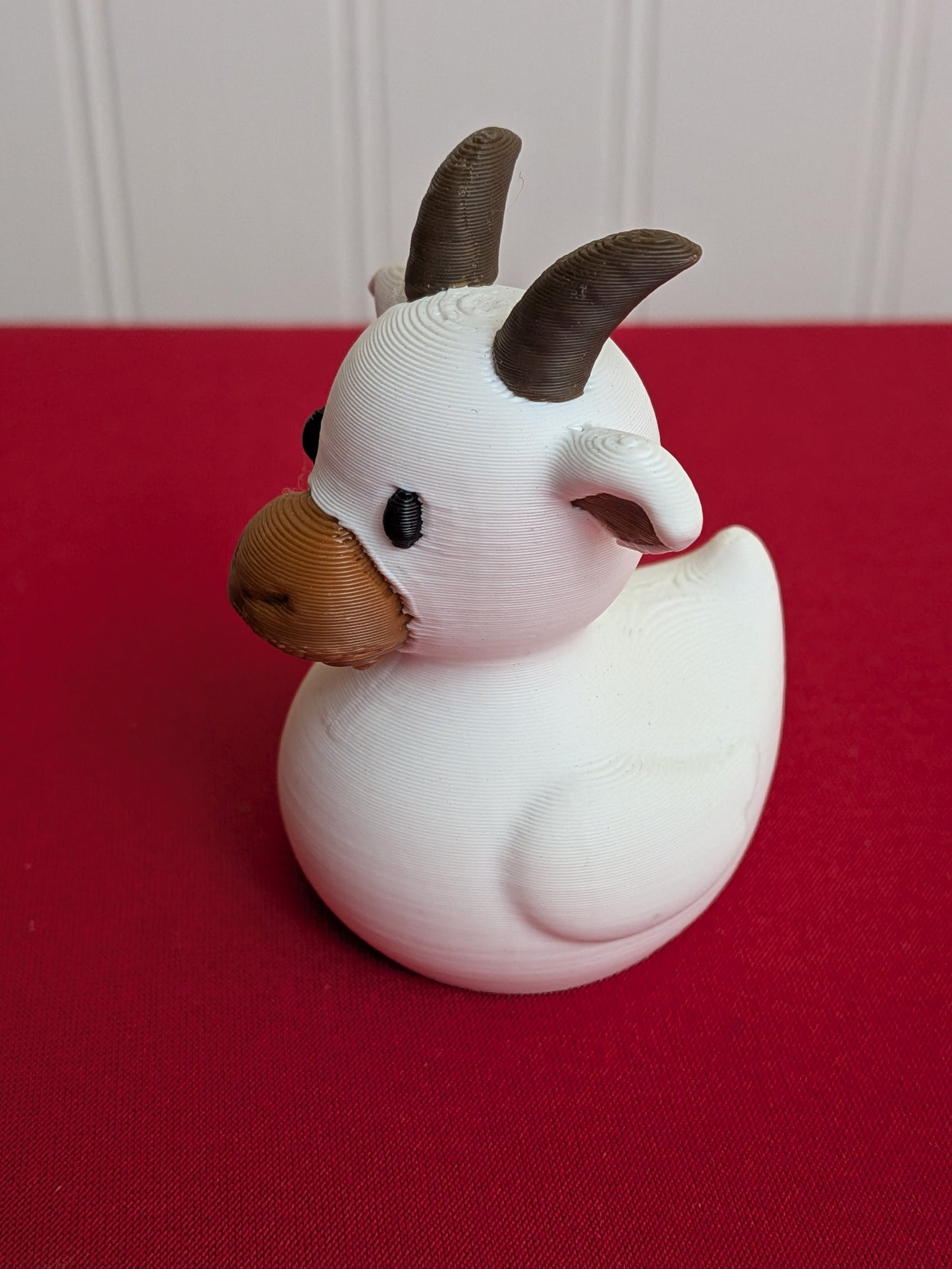 🐐 Goat Duck – 3D Printed Collectible | Farm Animal Rubber Duck Figurine 🦆