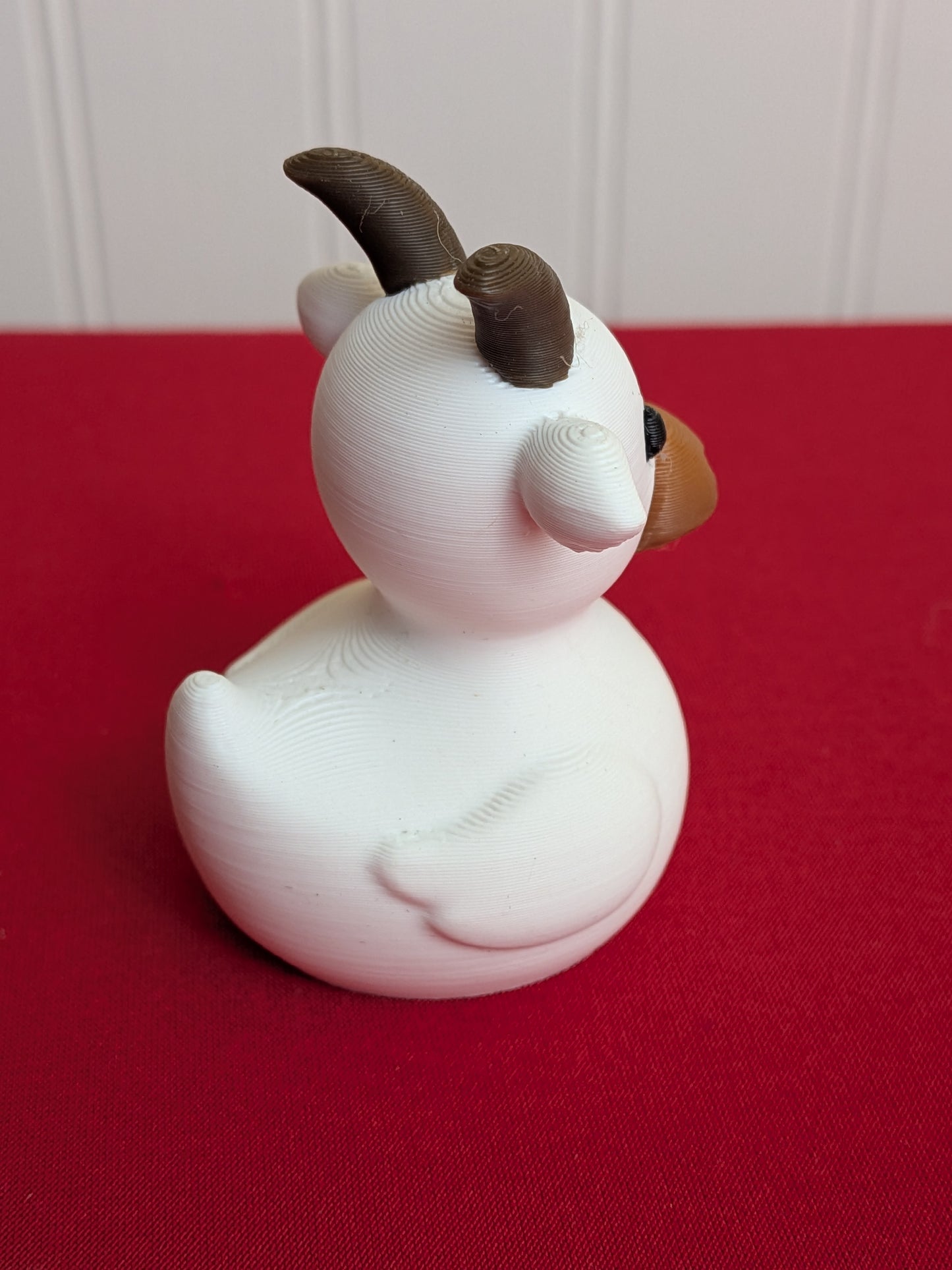🐐 Goat Duck – 3D Printed Collectible | Farm Animal Rubber Duck Figurine 🦆