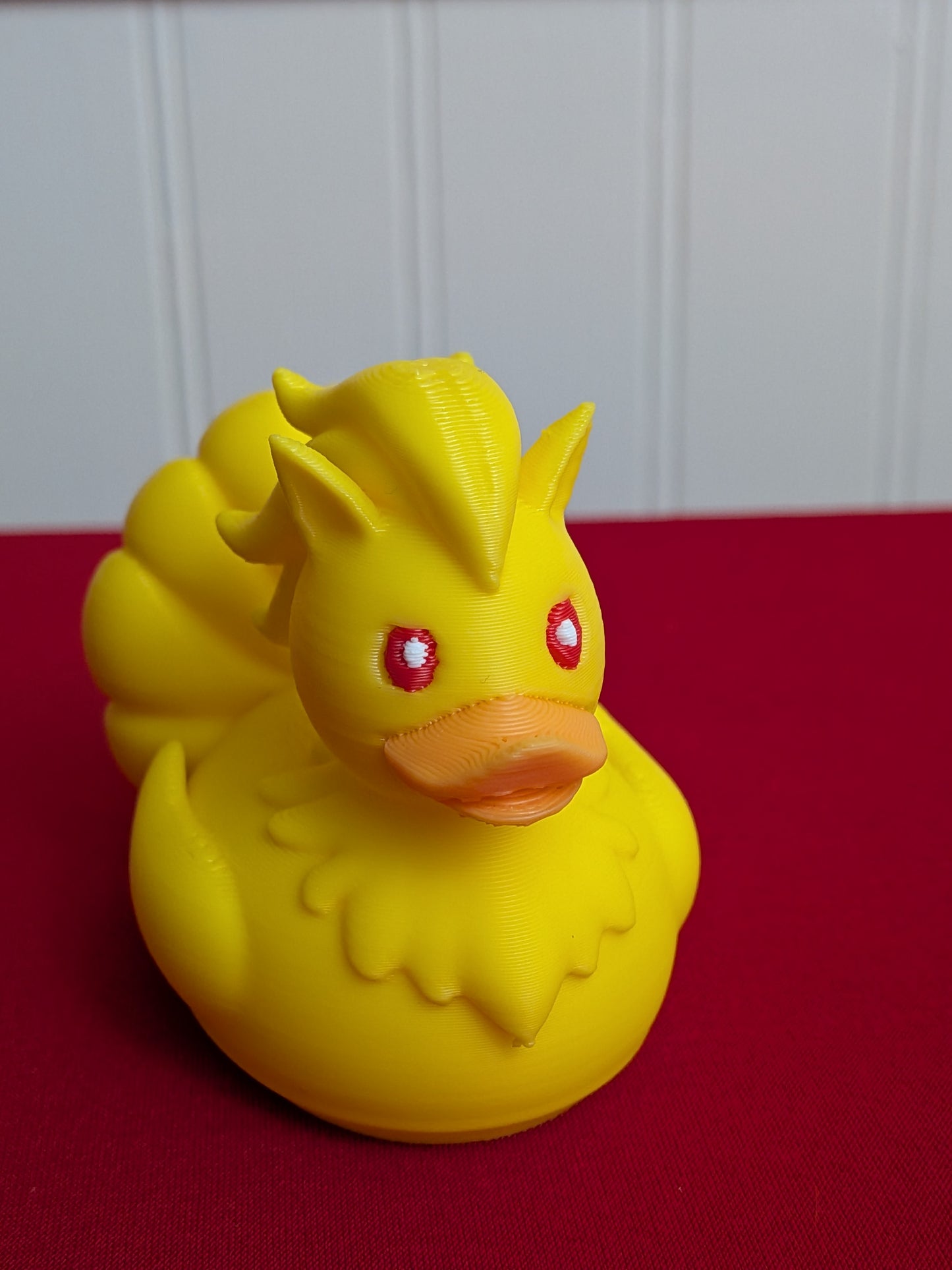 🦊 Seven Tails Inspired Duck – 3D Printed Collectible | Elemental Fox Spirit Rubber Duck Figurine 🦆