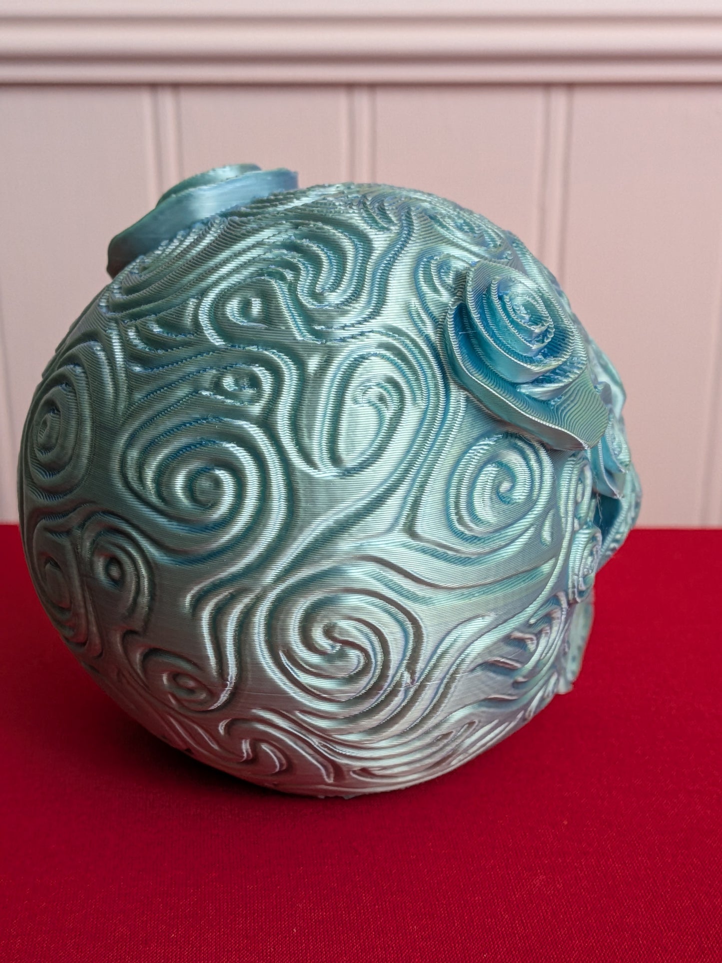 3D Printed Ornate Skull – Gothic Decor, Fantasy Art