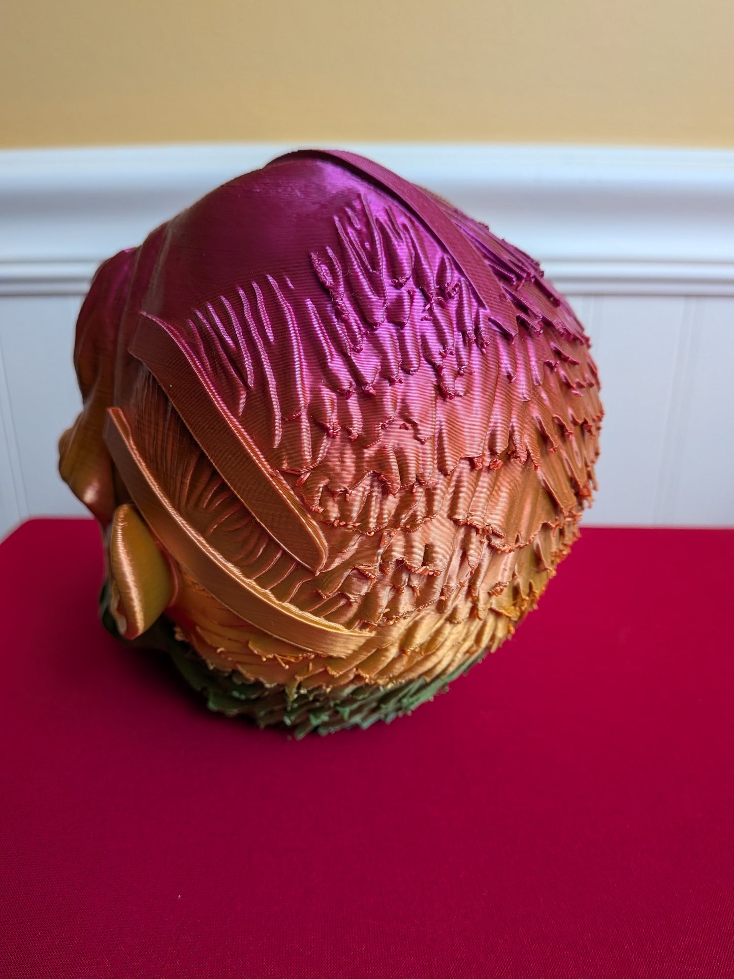 💀 3D Printed Monster Skull Head – Multicolor PLA Horror Art Sculpture | Creepy Halloween Collectible Display Piece