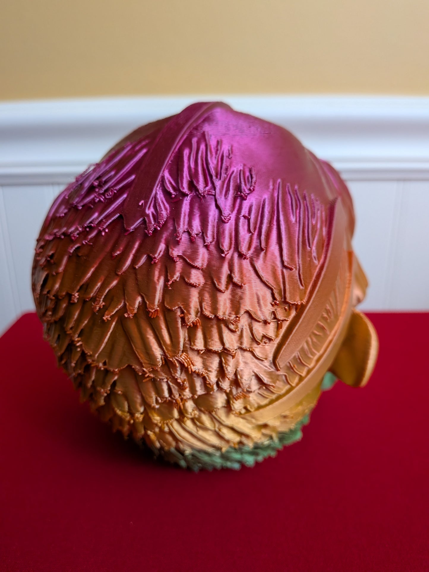 💀 3D Printed Monster Skull Head – Multicolor PLA Horror Art Sculpture | Creepy Halloween Collectible Display Piece