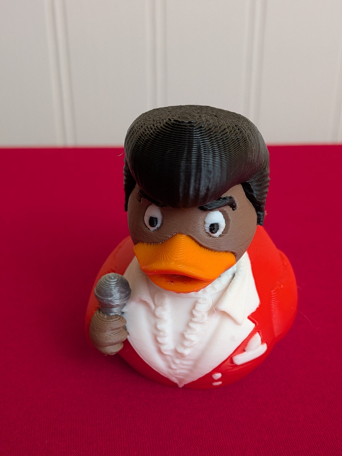 🎤 James Brown Inspired Duck – 3D Printed Collectible | Funk Music Legend Rubber Duck Figurine 🦆