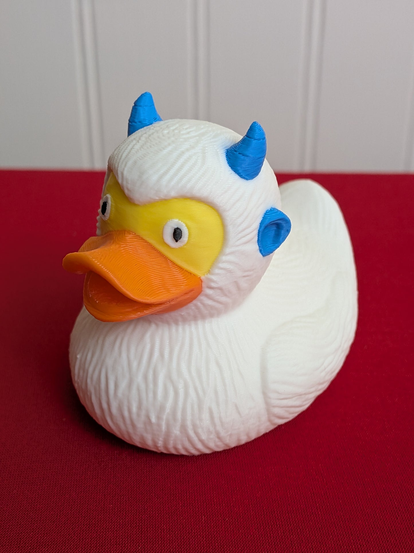 Abominable Snowman Duck – 3D Printed Yeti Duck Figurine, Winter Monster Collectible Gift, Cute Snow Creature Decor