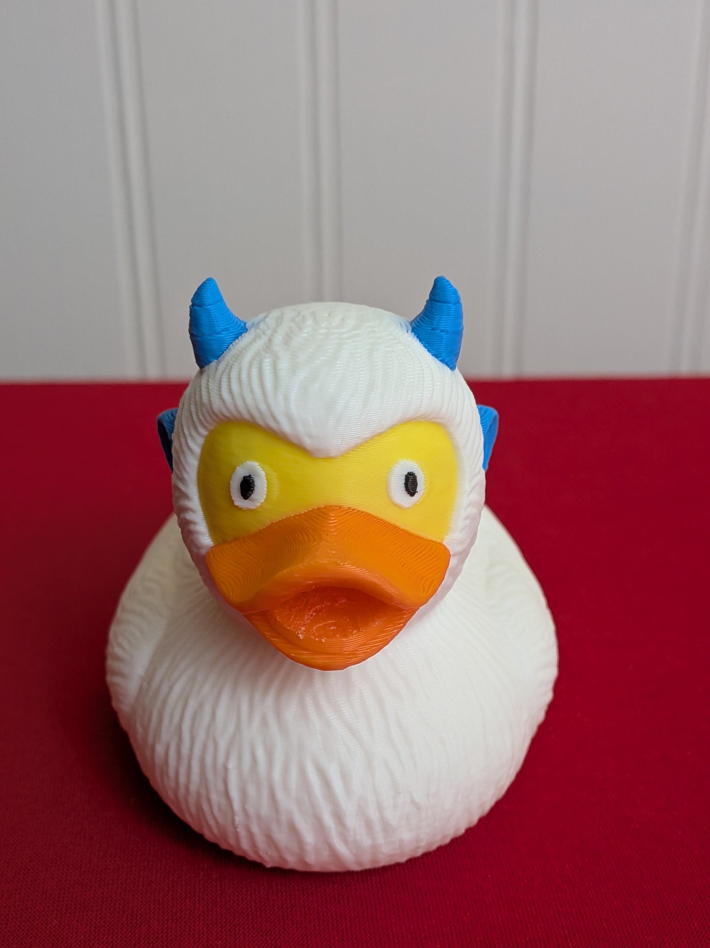 Abominable Snowman Duck – 3D Printed Yeti Duck Figurine, Winter Monster Collectible Gift, Cute Snow Creature Decor