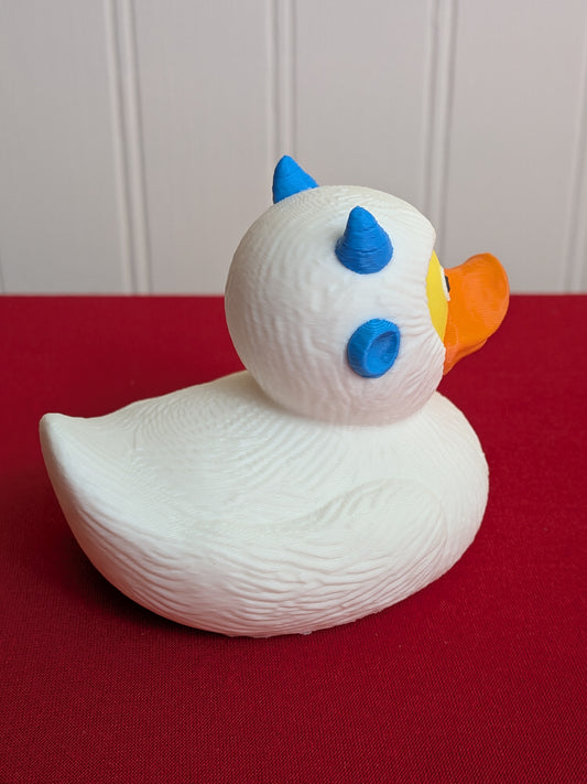 Abominable Snowman Duck – 3D Printed Yeti Duck Figurine, Winter Monster Collectible Gift, Cute Snow Creature Decor