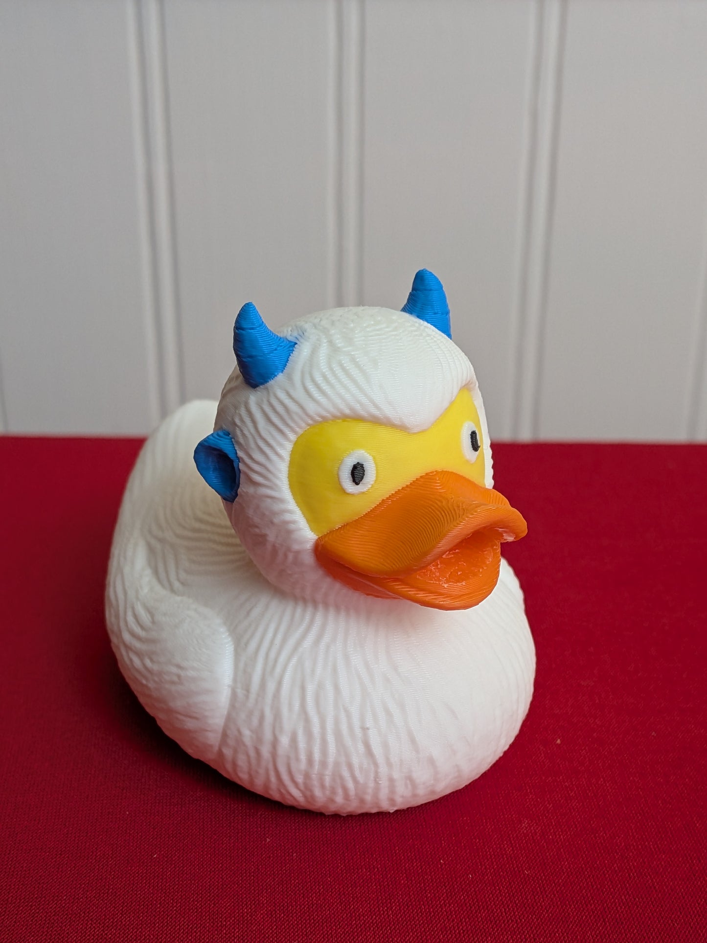 Abominable Snowman Duck – 3D Printed Yeti Duck Figurine, Winter Monster Collectible Gift, Cute Snow Creature Decor