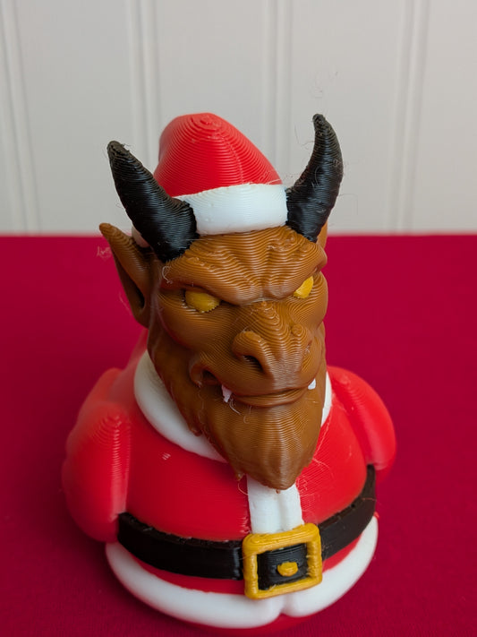 Krampus Duck – 3D Printed Holiday Monster Duck | Christmas Demon Collectible | Gothic Decor
