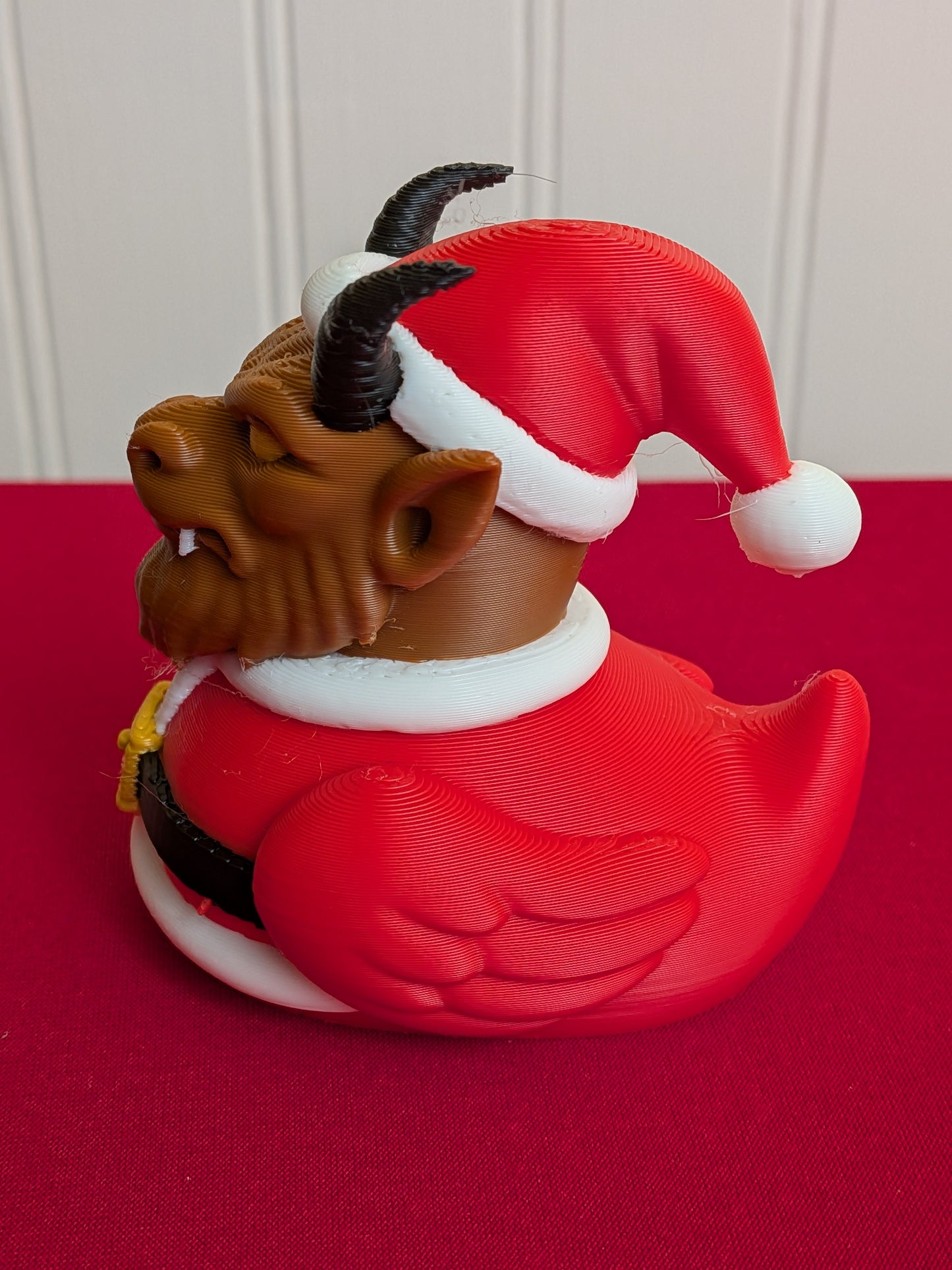 Krampus Duck – 3D Printed Holiday Monster Duck | Christmas Demon Collectible | Gothic Decor