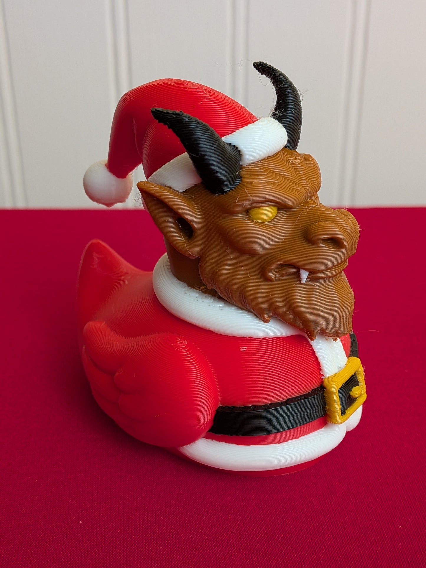 Krampus Duck – 3D Printed Holiday Monster Duck | Christmas Demon Collectible | Gothic Decor
