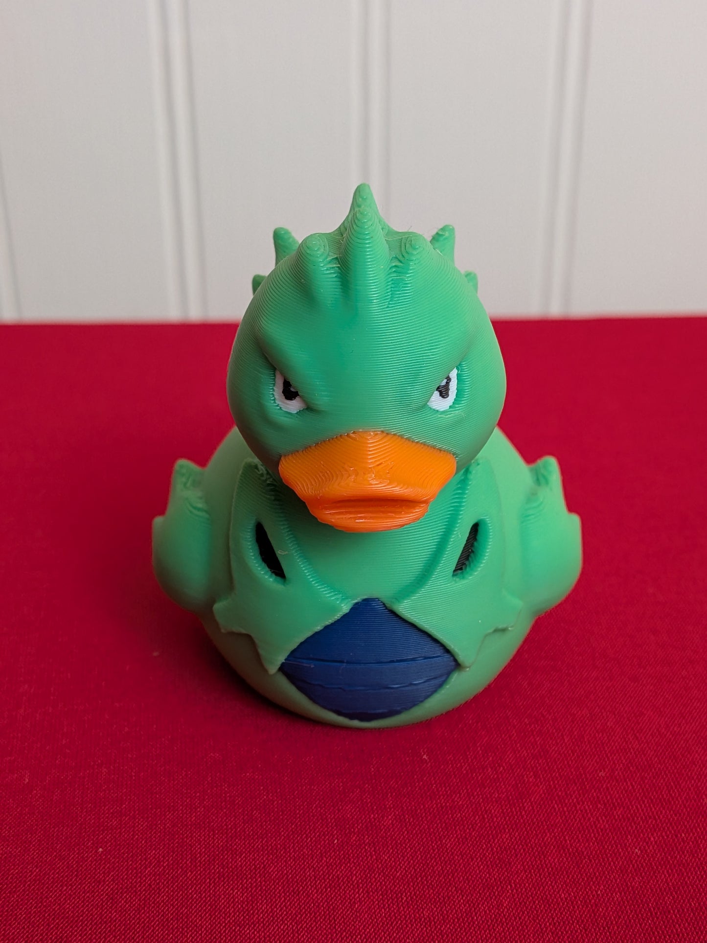 Tyrant Monster Duck – 3D Printed Duck Figurine | Dinosaur Kaiju Inspired | Green Armor Creature Collectible